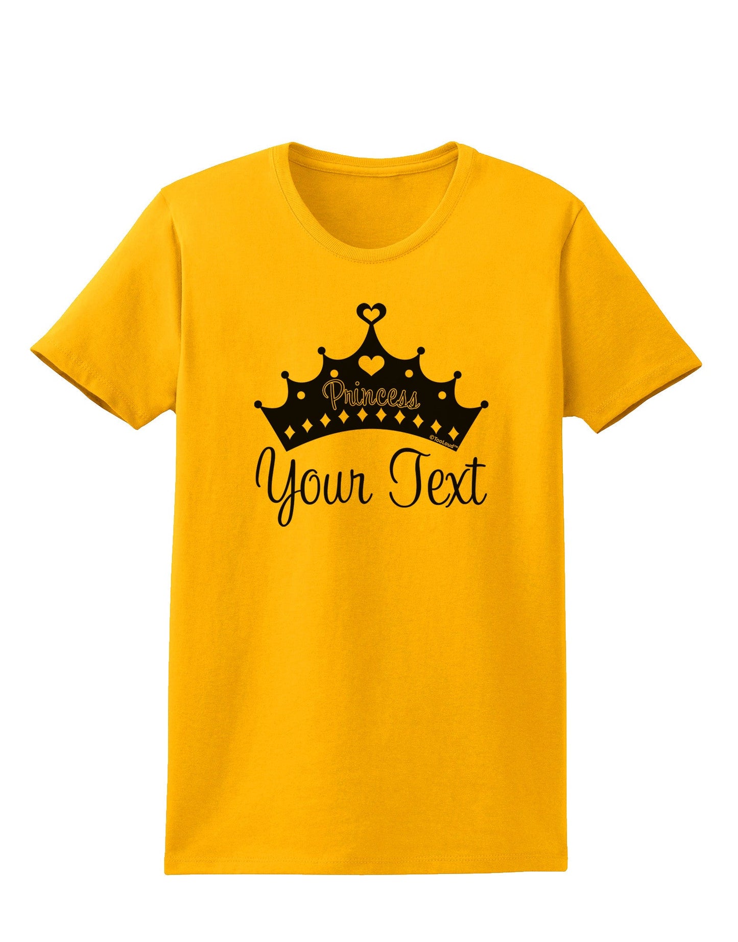 Personalized Princess -Name- Design Womens T-Shirt-Womens T-Shirt-TooLoud-Gold-X-Small-Davson Sales