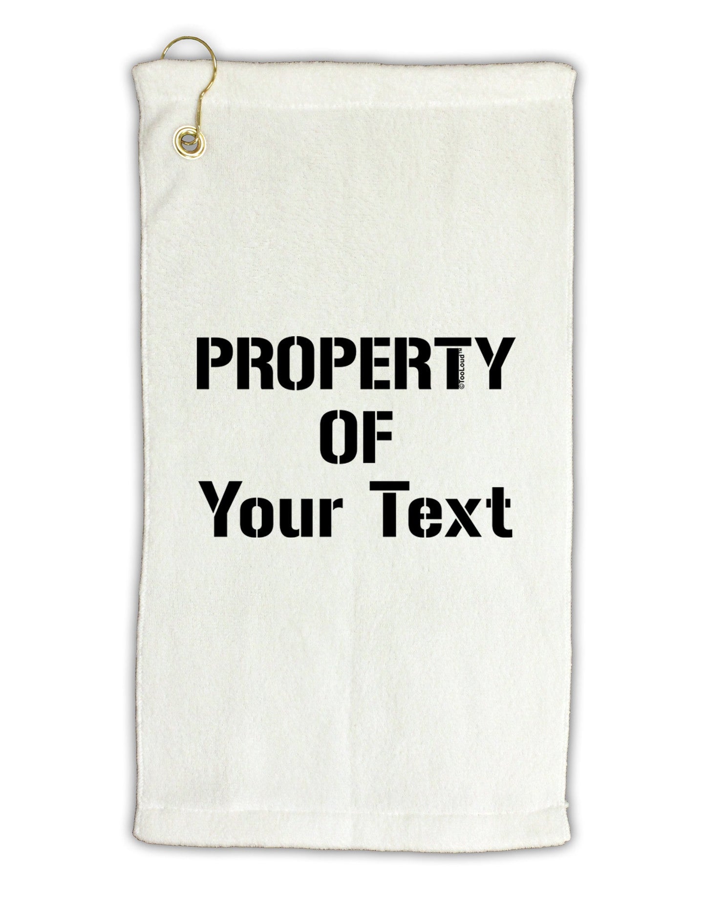 Personalized Property Of Micro Terry Gromet Golf Towel 11"x19-Golf Towel-TooLoud-White-Davson Sales