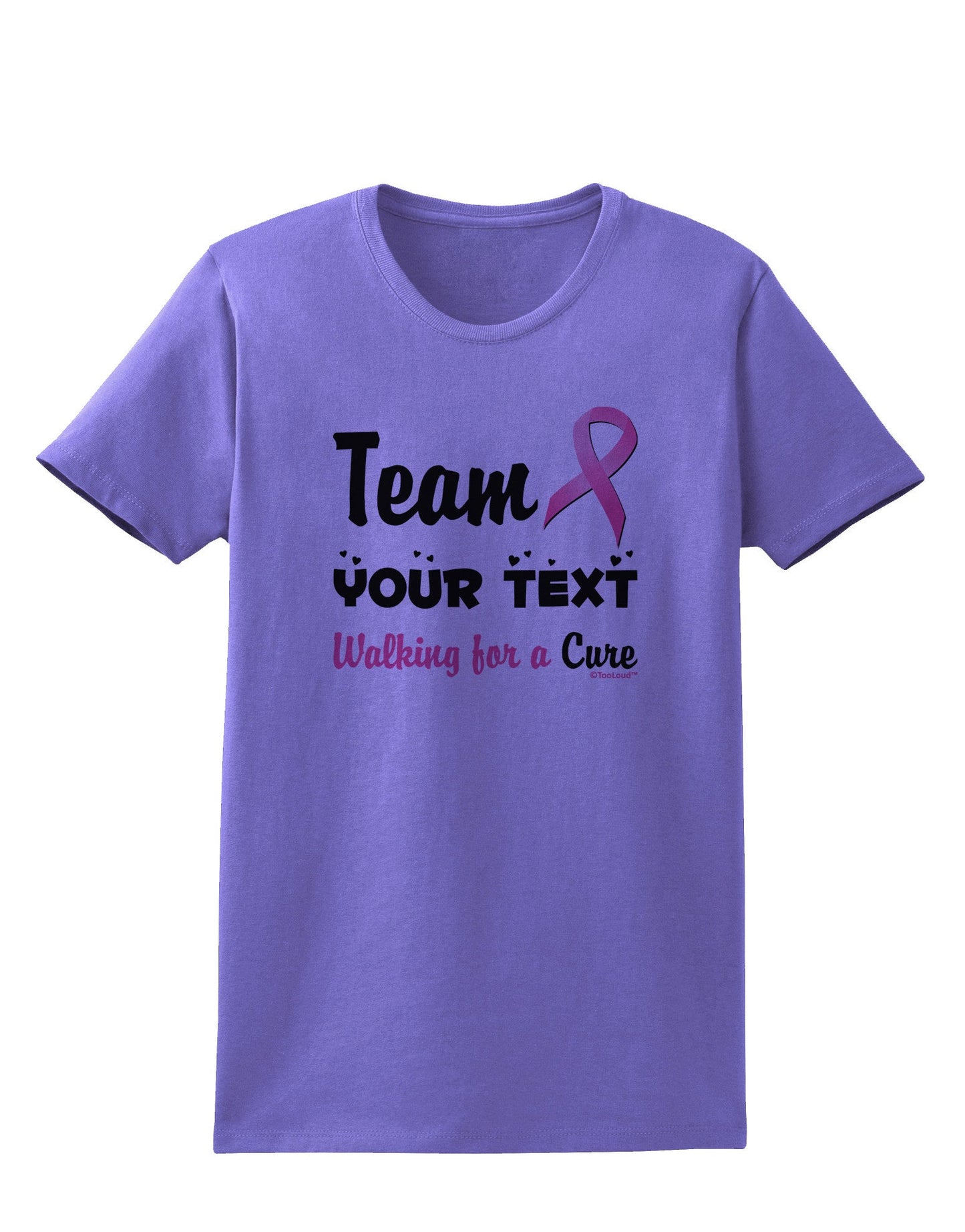Personalized Team -Name- Breast Cancer Walk - Walking for a Cure Womens T-Shirt-Womens T-Shirt-TooLoud-Violet-X-Small-Davson Sales