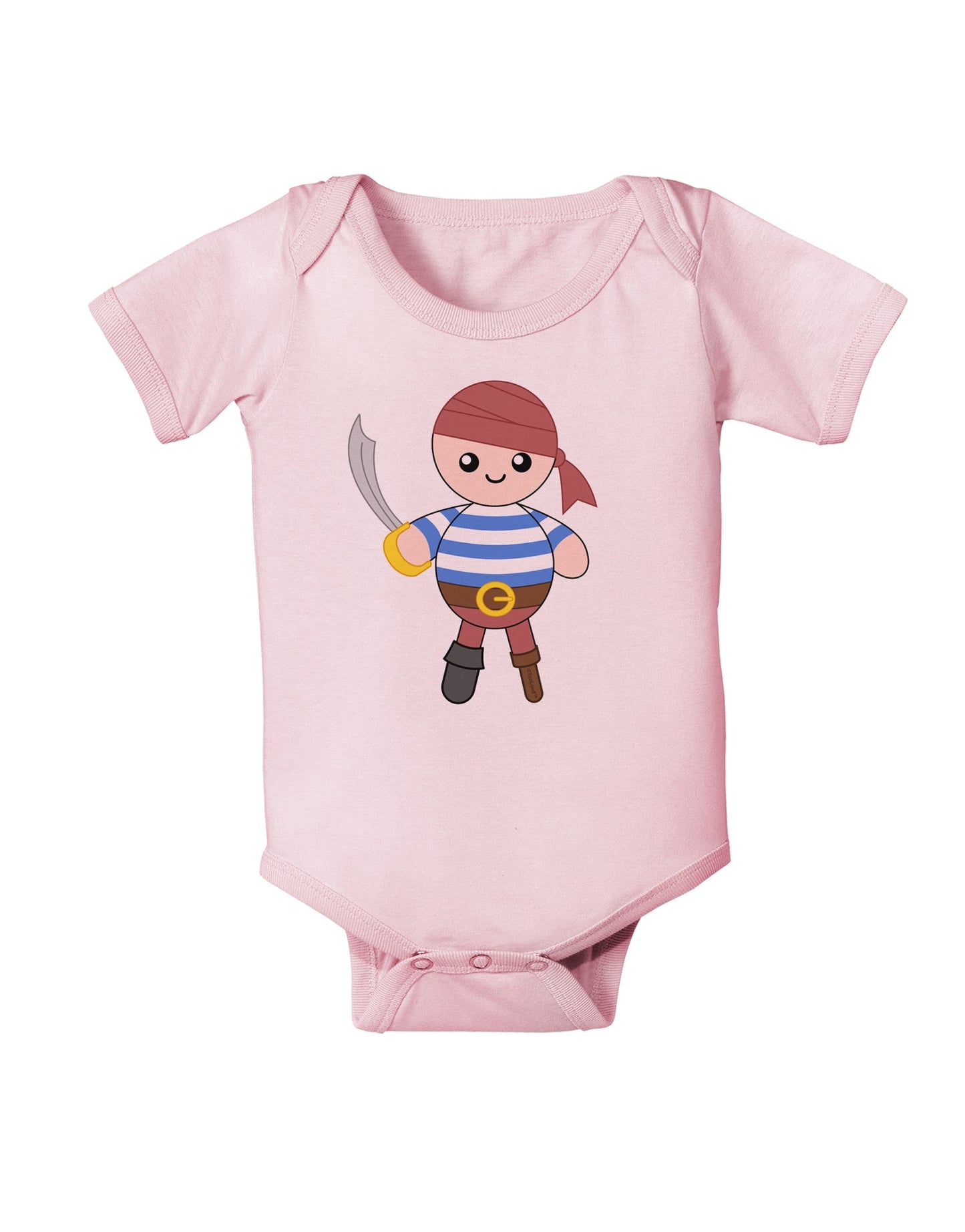 Petey the Pirate - Halloween Baby Romper Bodysuit-Baby Romper-TooLoud-Light-Pink-06-Months-Davson Sales