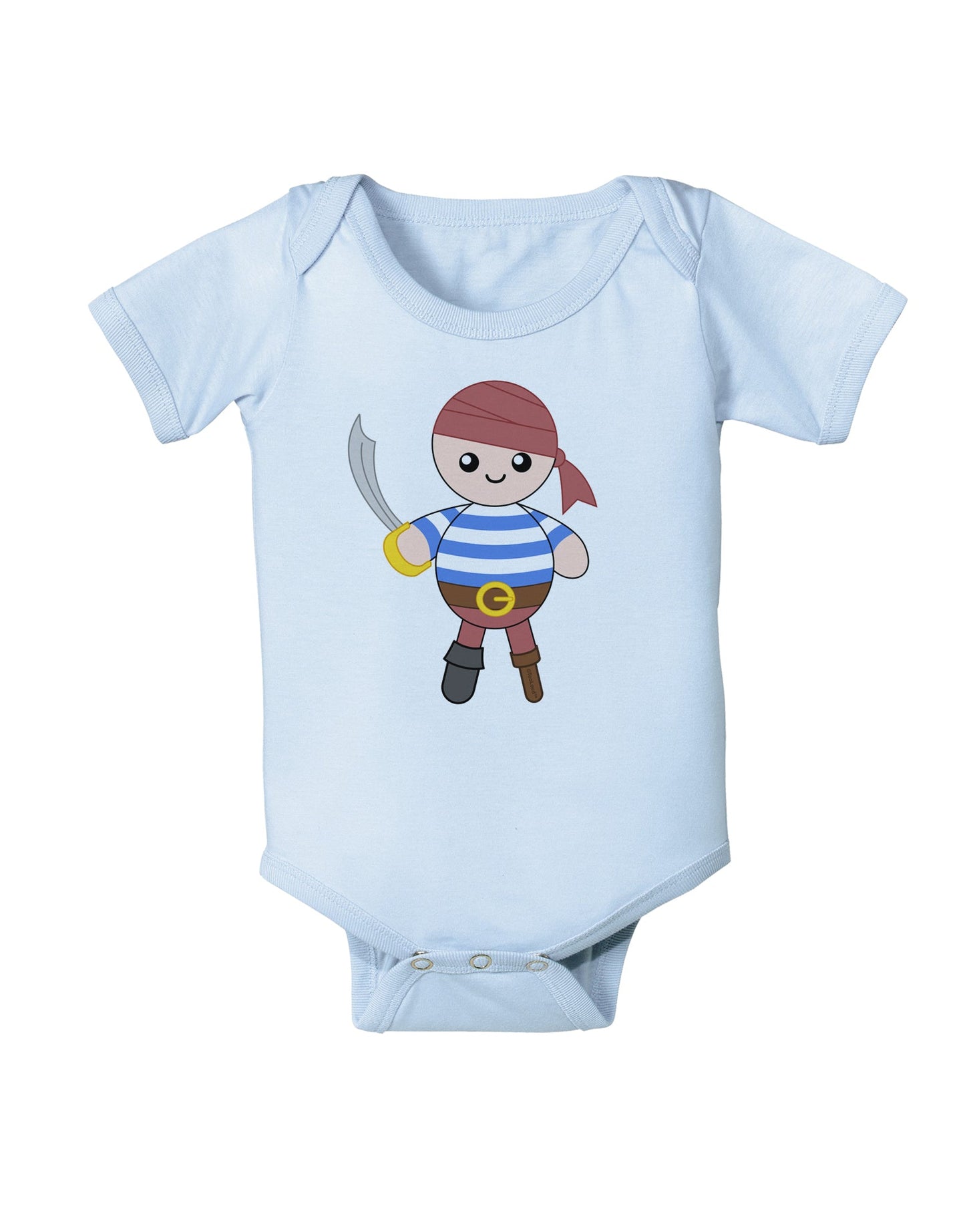 Petey the Pirate - Halloween Baby Romper Bodysuit-Baby Romper-TooLoud-Light-Blue-06-Months-Davson Sales