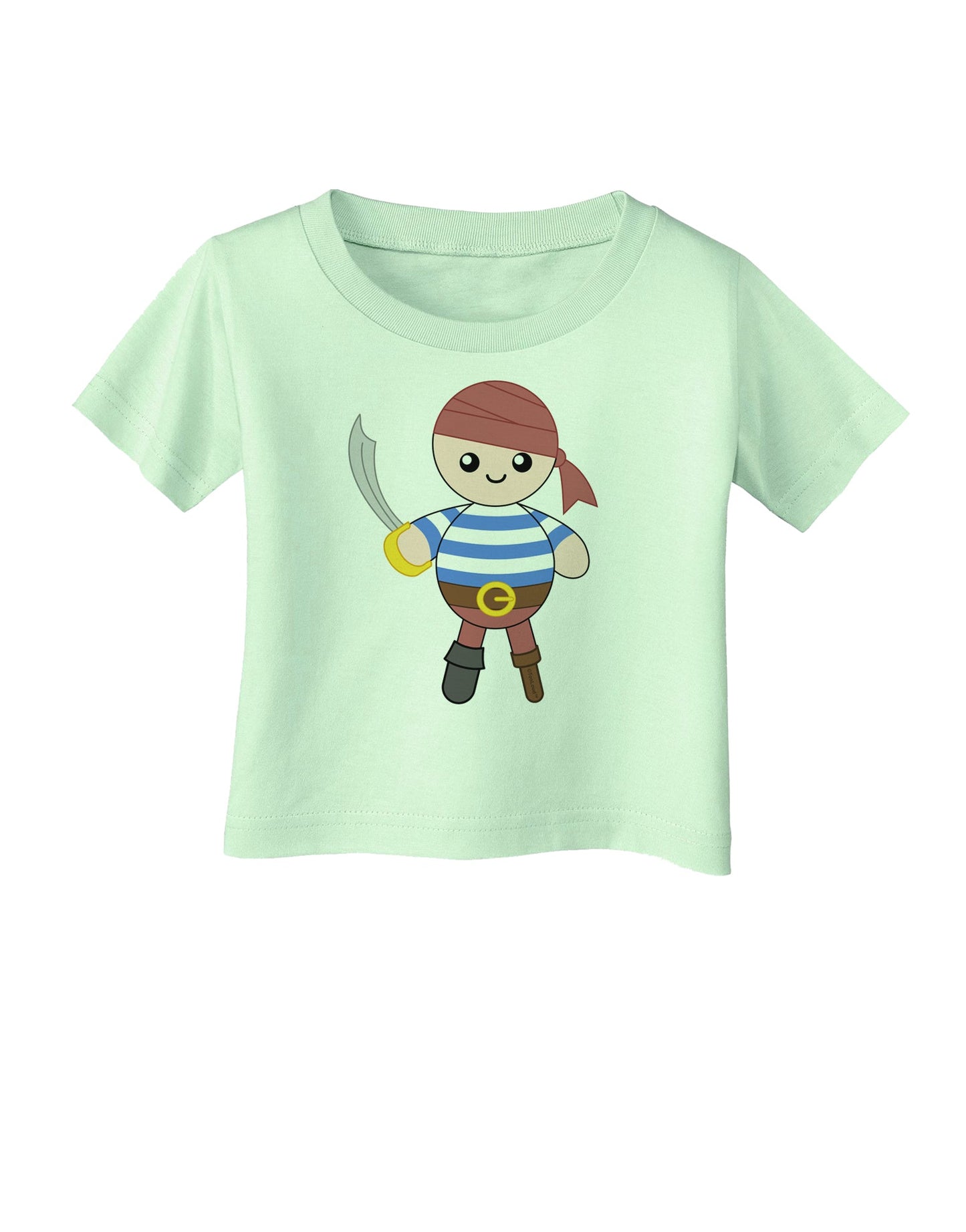 Petey the Pirate - Halloween Infant T-Shirt-Infant T-Shirt-TooLoud-Light-Green-06-Months-Davson Sales
