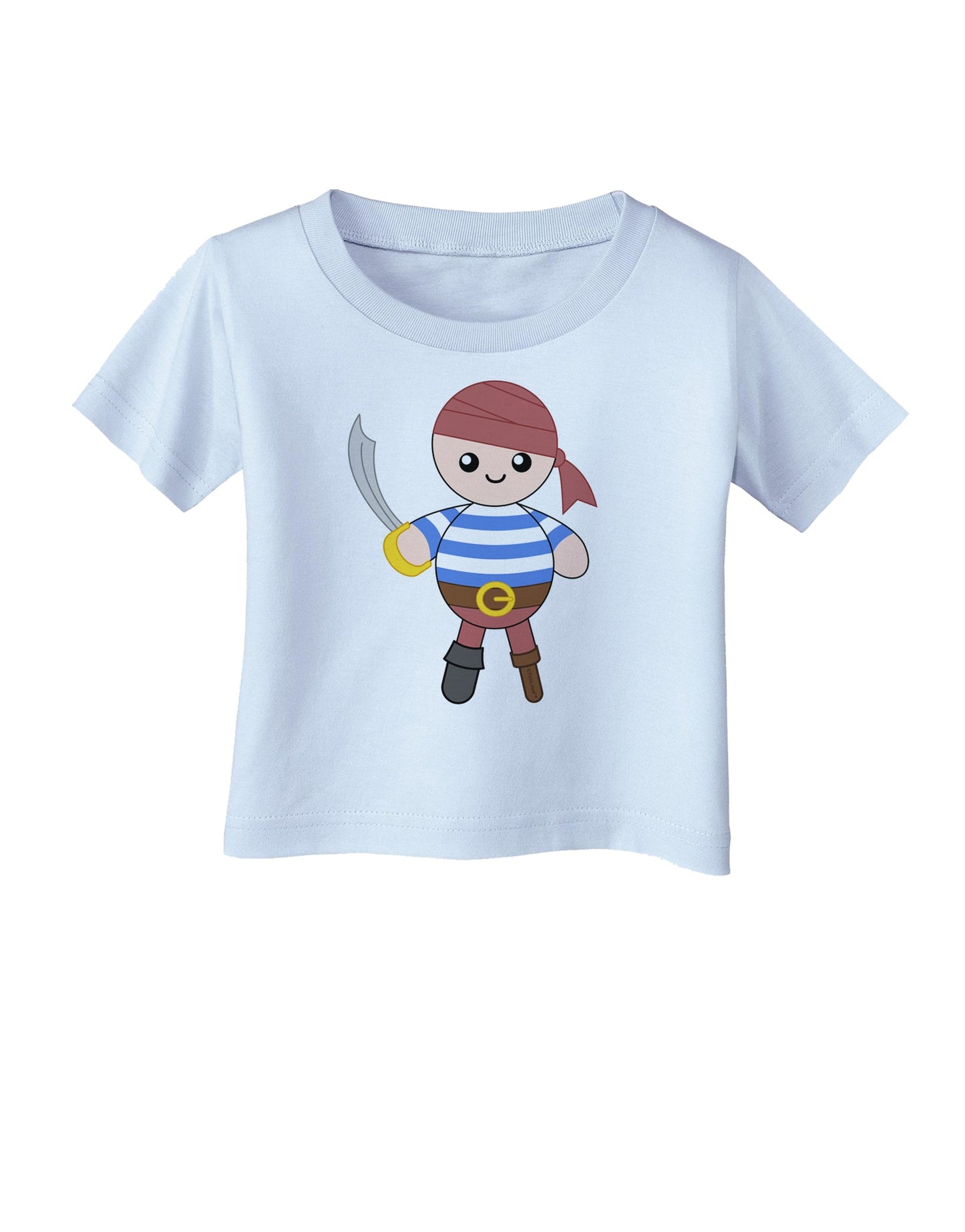 Petey the Pirate - Halloween Infant T-Shirt-Infant T-Shirt-TooLoud-Light-Blue-06-Months-Davson Sales