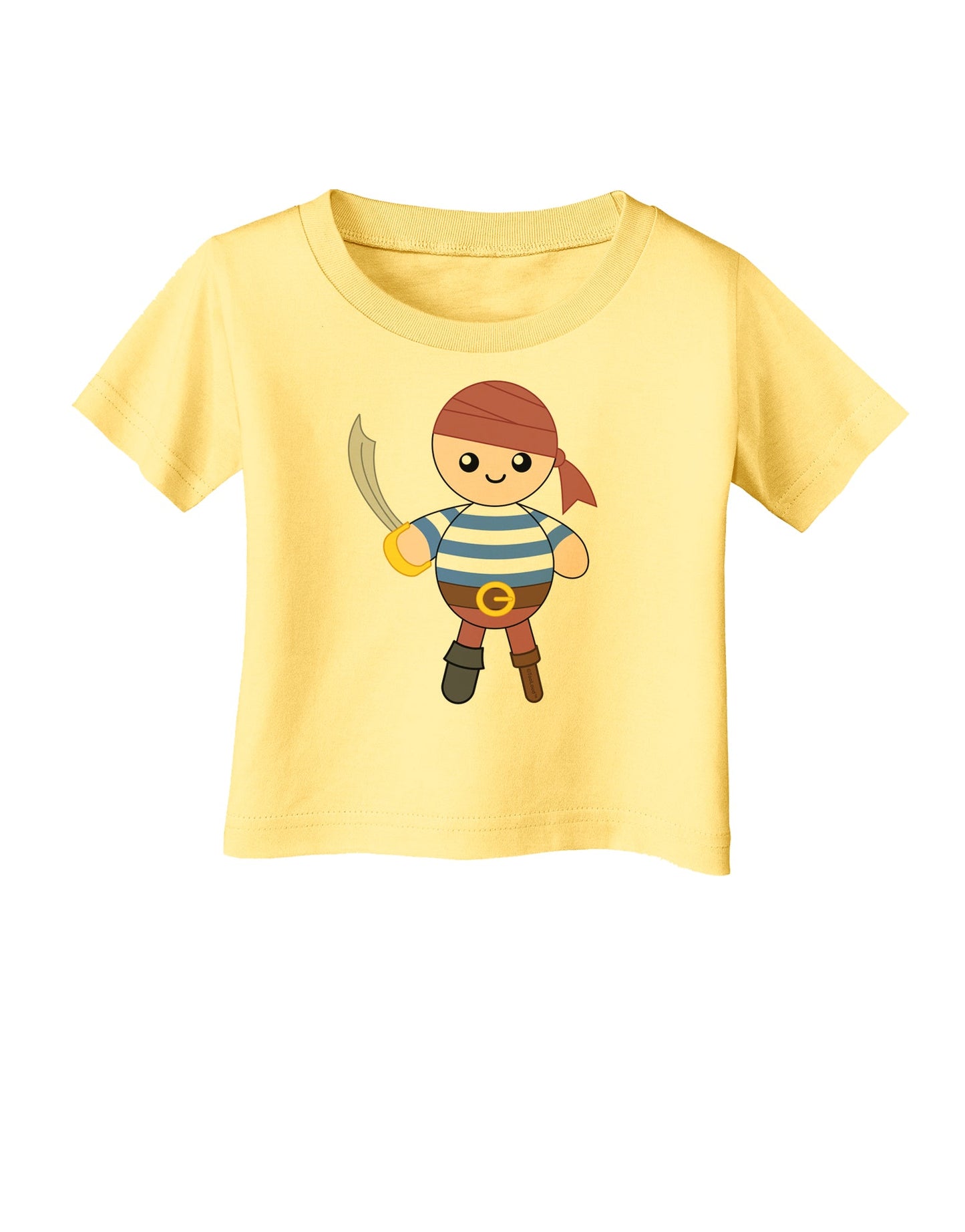 Petey the Pirate - Halloween Infant T-Shirt-Infant T-Shirt-TooLoud-Daffodil-Yellow-06-Months-Davson Sales
