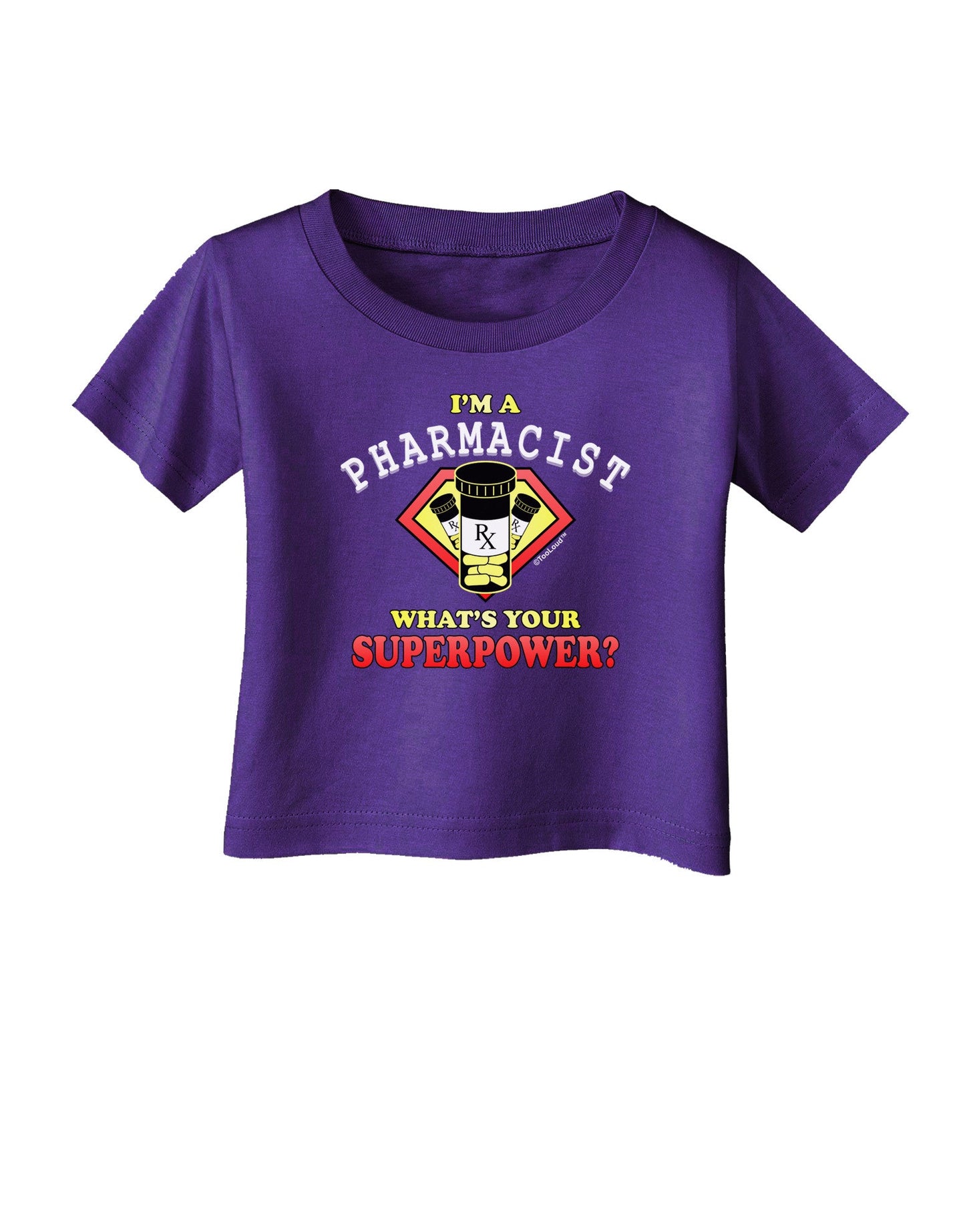 Pharmacist - Superpower Infant T-Shirt Dark-Infant T-Shirt-TooLoud-Purple-06-Months-Davson Sales