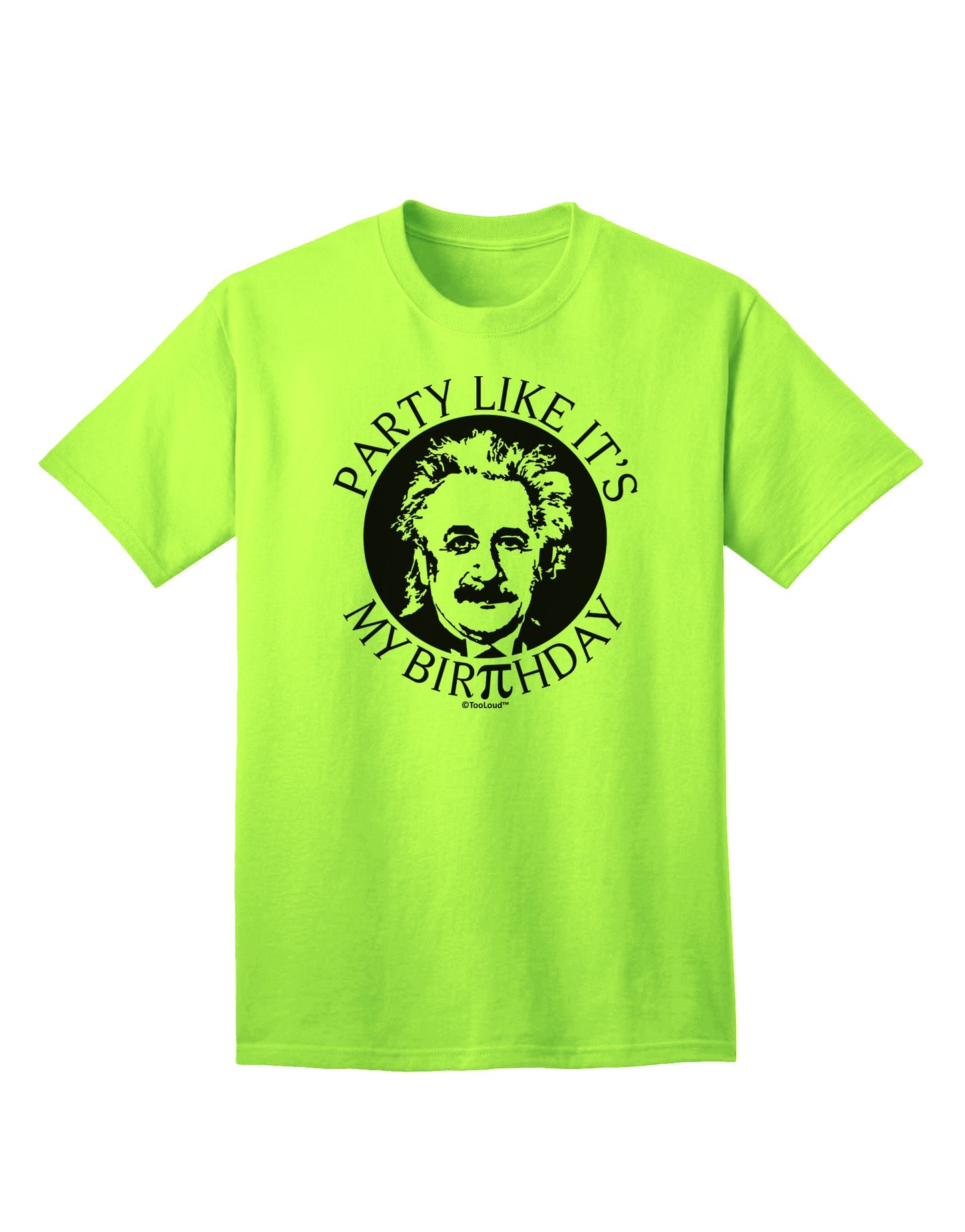Pi Day and Birthday Adult T-Shirt Design by TooLoud-Mens T-shirts-TooLoud-Neon-Green-Small-Davson Sales