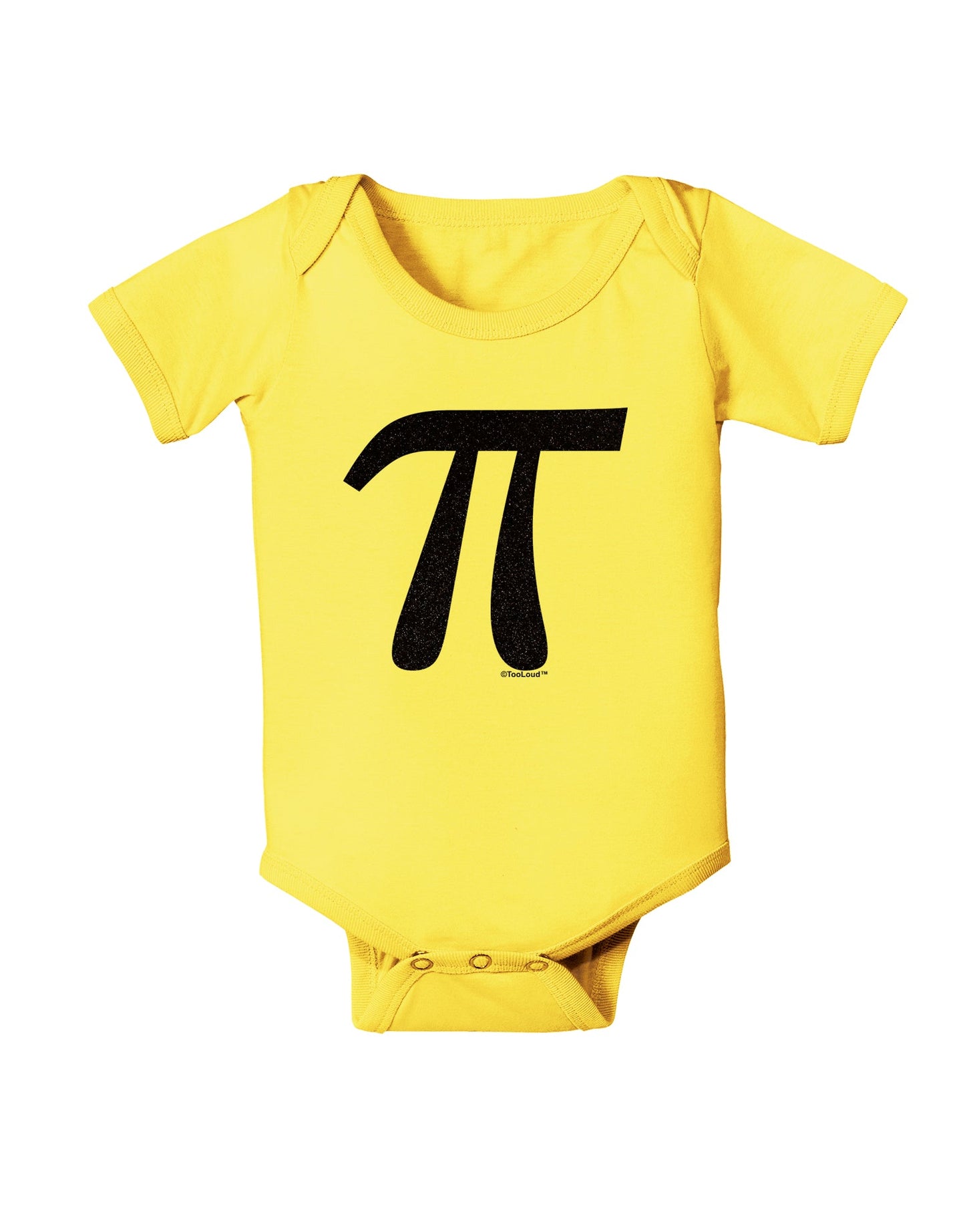 Pi Symbol Glitter - Black Baby Romper Bodysuit by TooLoud-Baby Romper-TooLoud-Yellow-06-Months-Davson Sales
