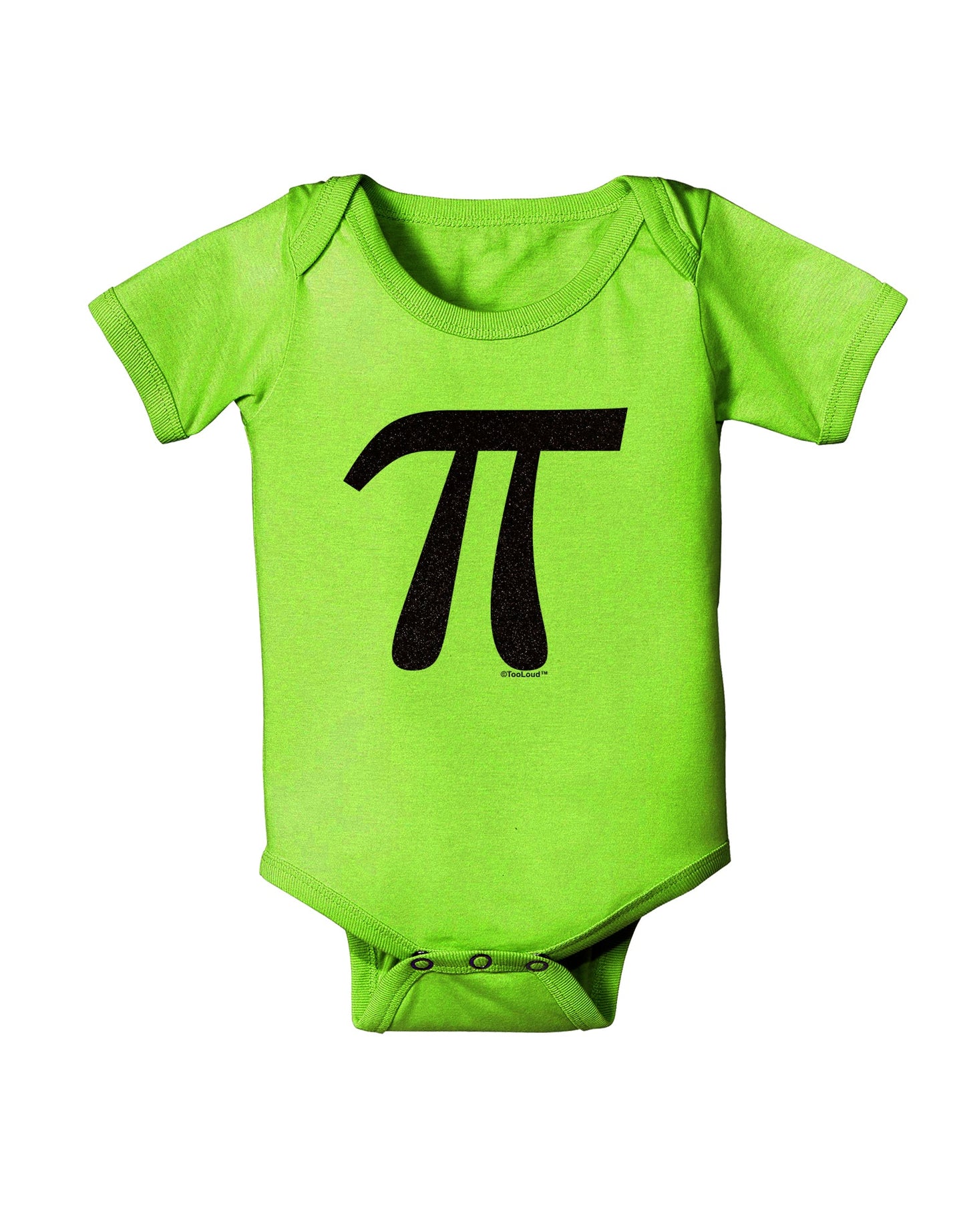 Pi Symbol Glitter - Black Baby Romper Bodysuit by TooLoud-Baby Romper-TooLoud-Lime-Green-06-Months-Davson Sales