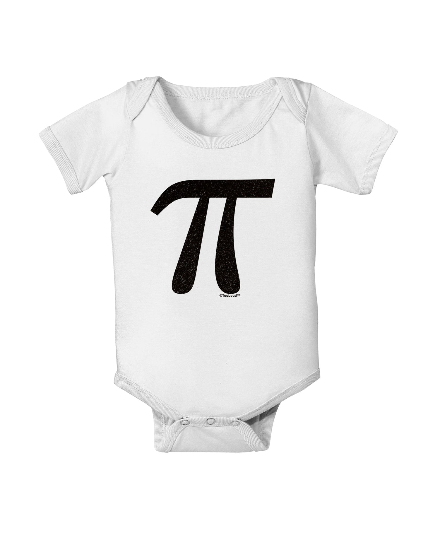 Pi Symbol Glitter - Black Baby Romper Bodysuit by TooLoud-Baby Romper-TooLoud-White-06-Months-Davson Sales