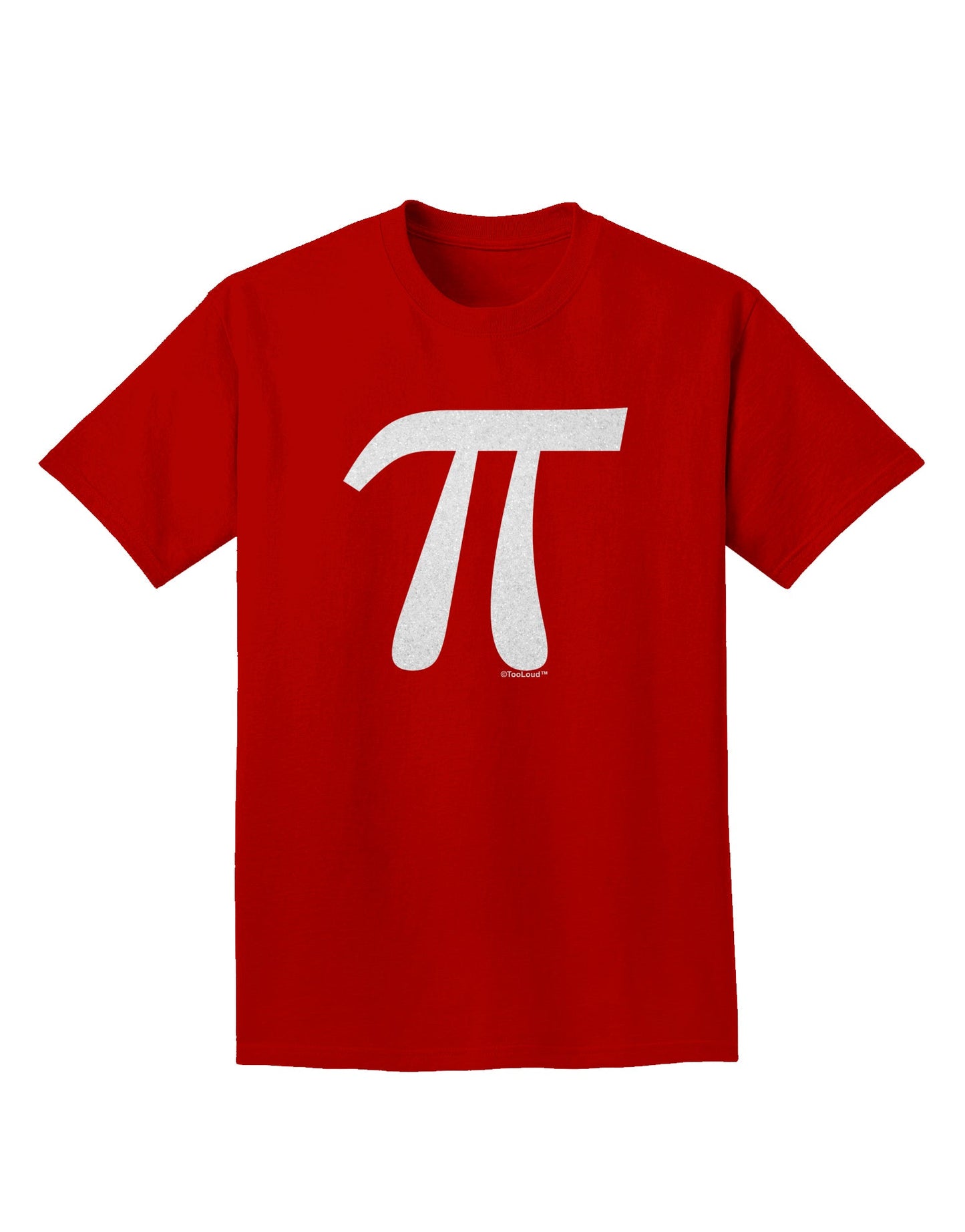 Pi Symbol Glitter - White Adult Dark T-Shirt by TooLoud-Mens T-Shirt-TooLoud-Red-Small-Davson Sales