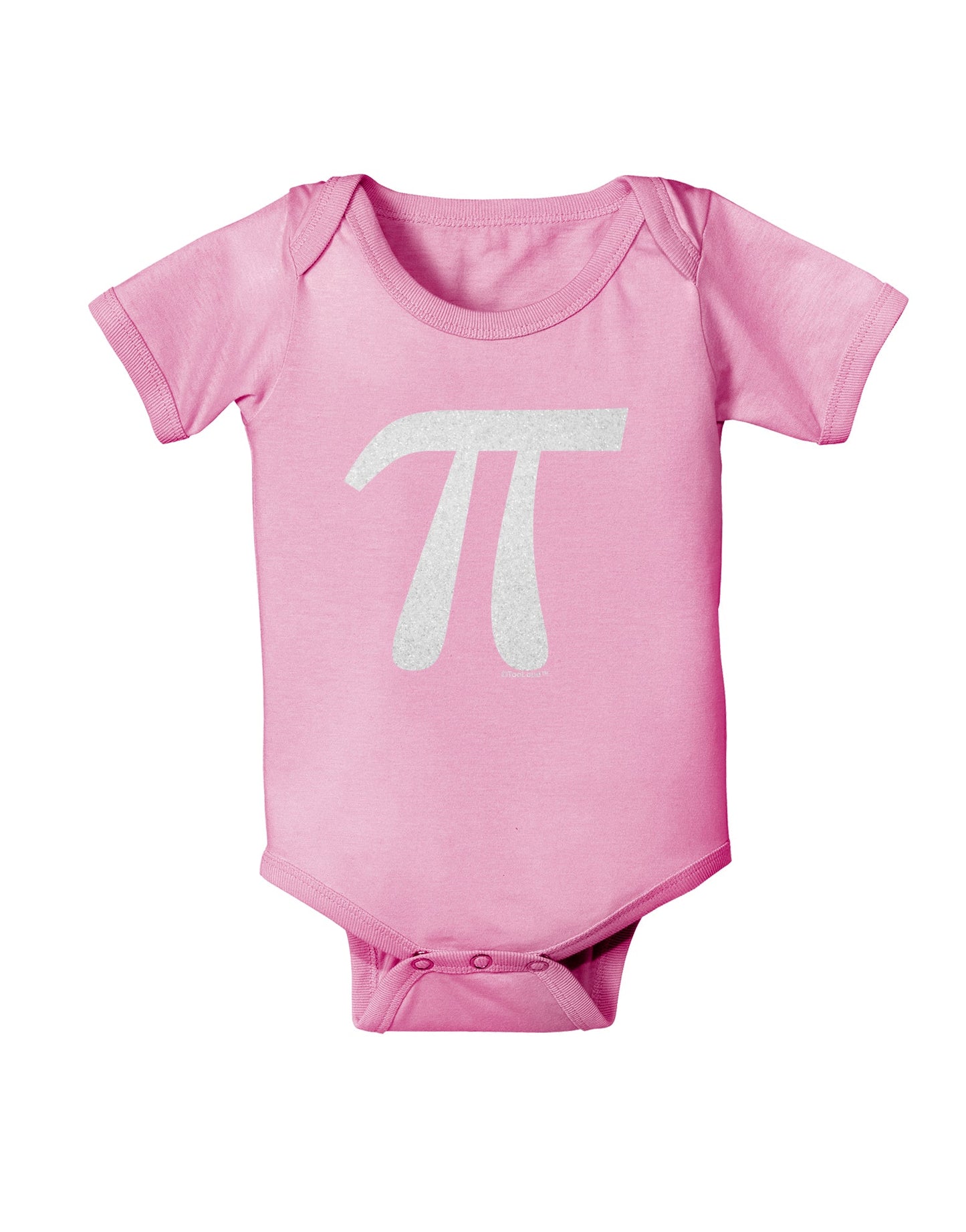 Pi Symbol Glitter - White Baby Romper Bodysuit by TooLoud-Baby Romper-TooLoud-Light-Pink-06-Months-Davson Sales