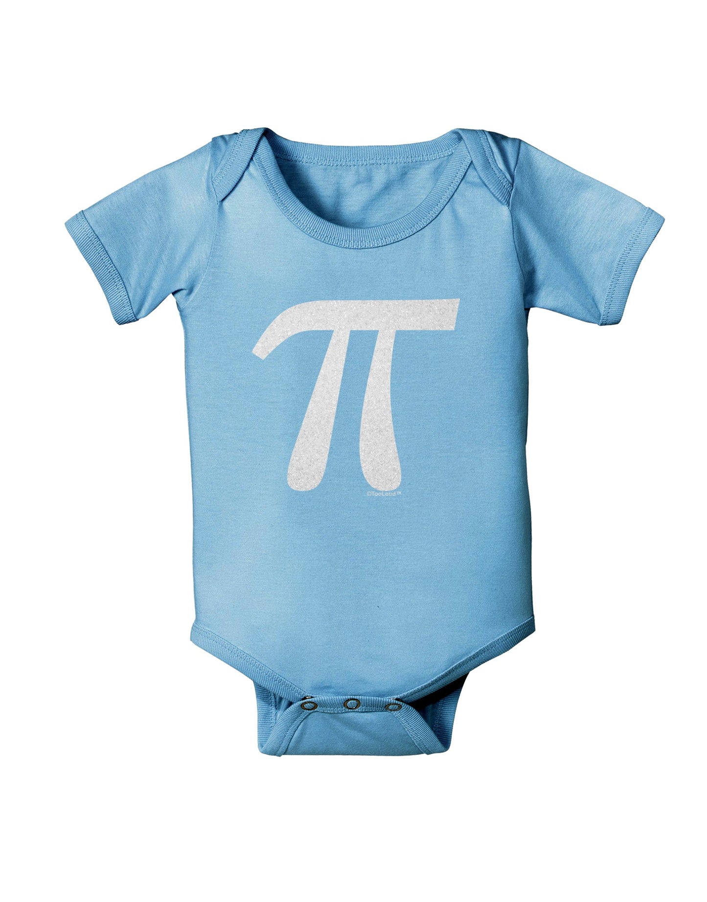 Pi Symbol Glitter - White Baby Romper Bodysuit by TooLoud-Baby Romper-TooLoud-Light-Blue-06-Months-Davson Sales