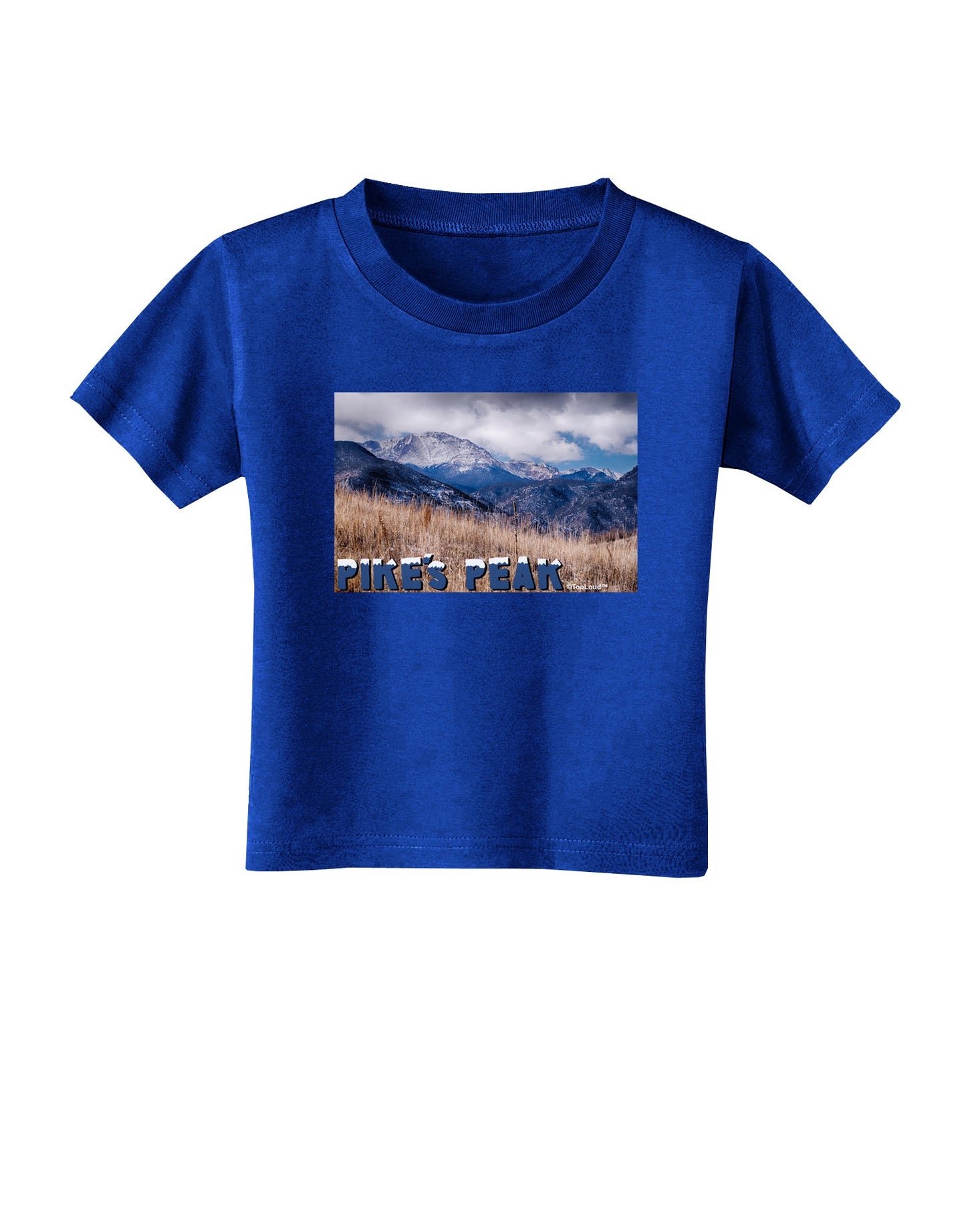 Pikes Peak CO Mountains Text Toddler T-Shirt Dark by TooLoud-Toddler T-Shirt-TooLoud-Royal-Blue-2T-Davson Sales
