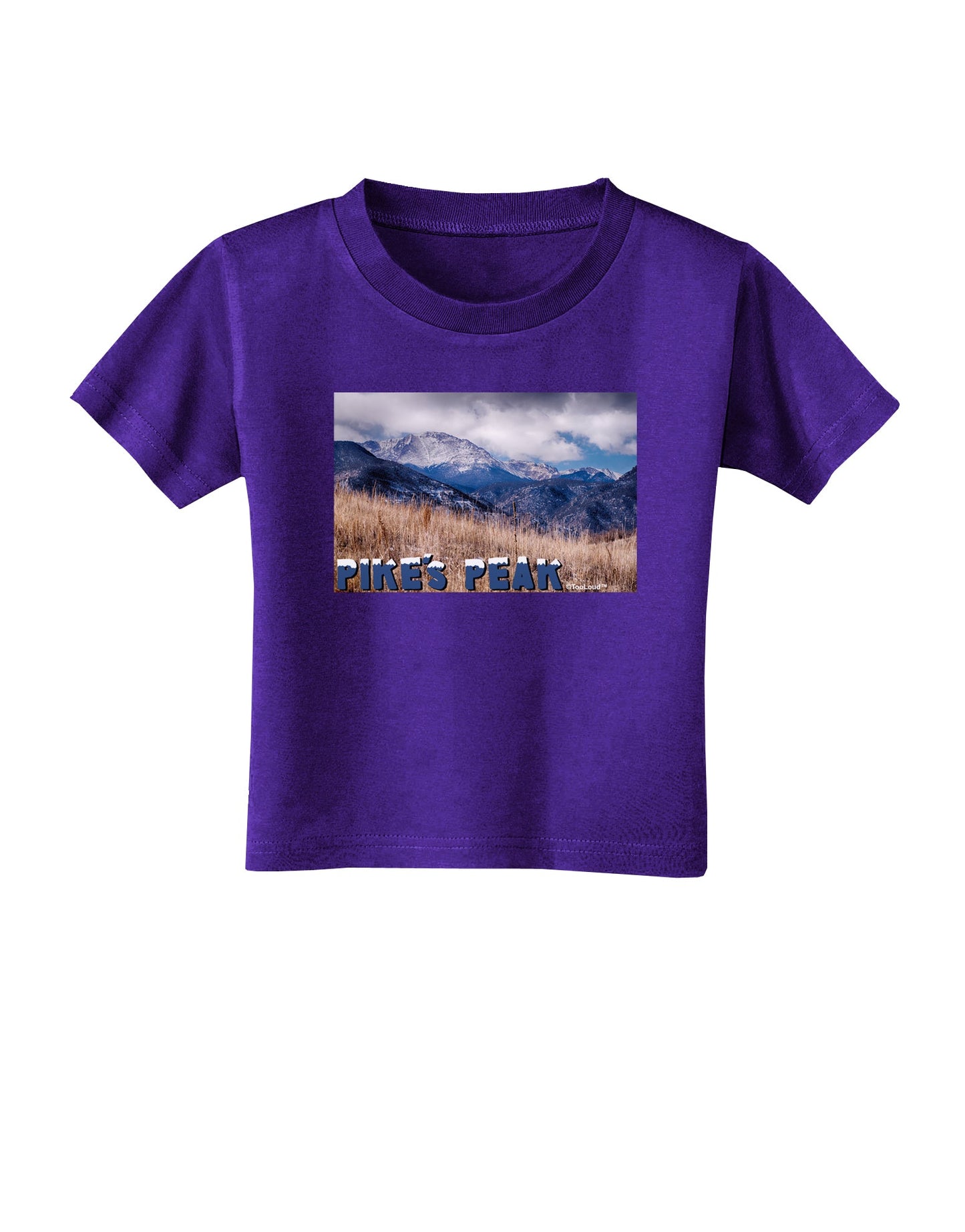 Pikes Peak CO Mountains Text Toddler T-Shirt Dark by TooLoud-Toddler T-Shirt-TooLoud-Purple-2T-Davson Sales