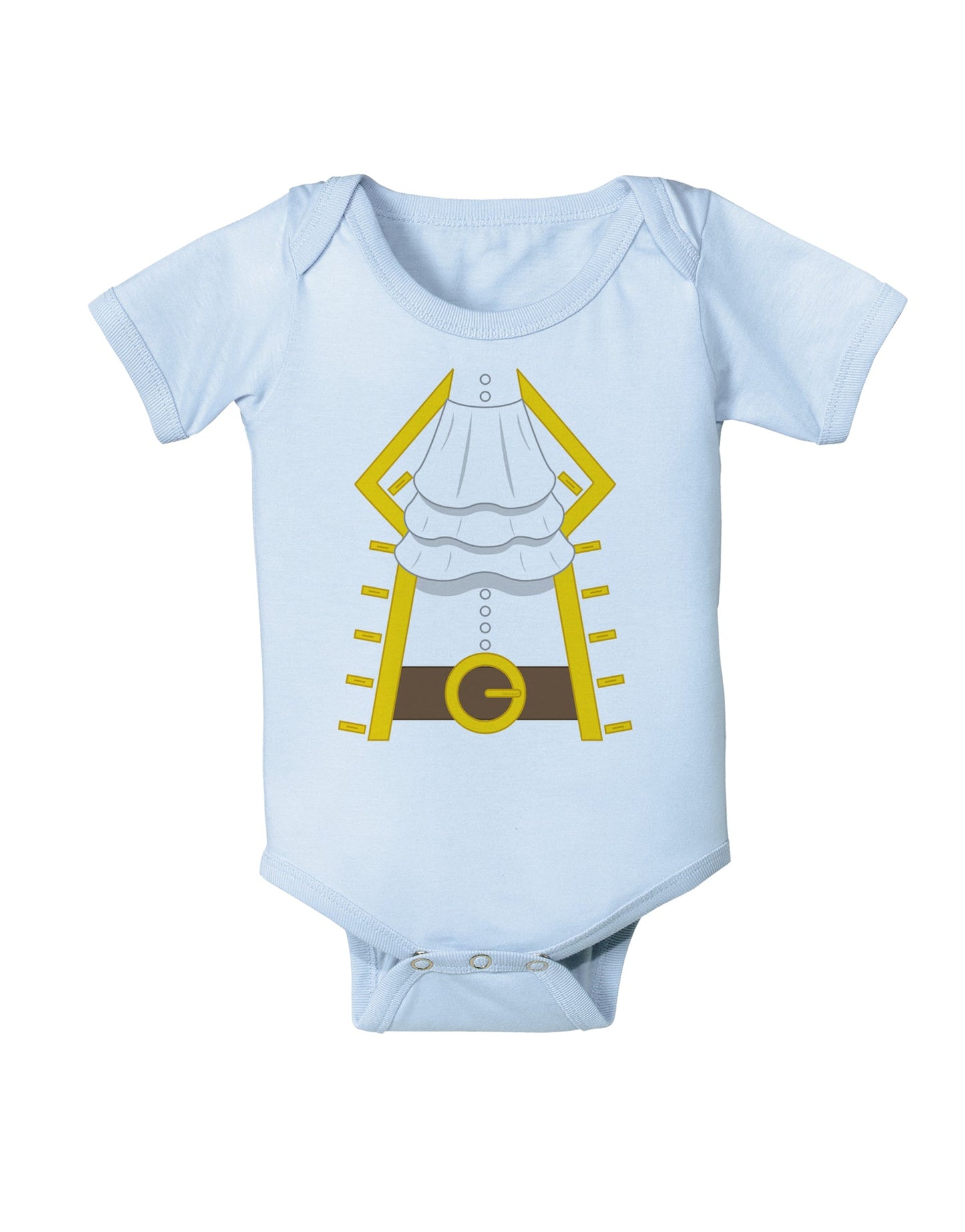 Pirate Captain Costume Gold Baby Romper Bodysuit-Baby Romper-TooLoud-Light-Blue-06-Months-Davson Sales