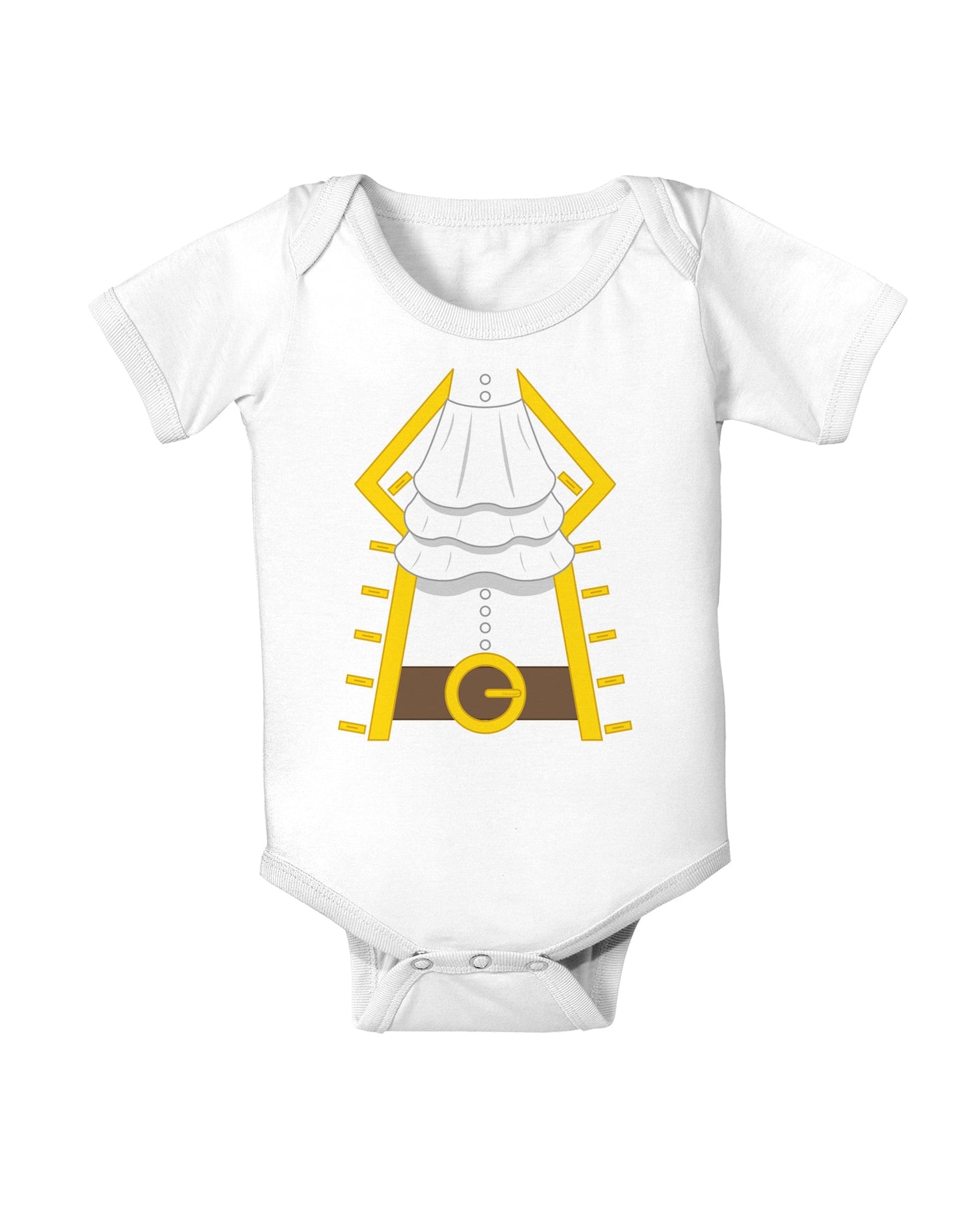 Pirate Captain Costume Gold Baby Romper Bodysuit-Baby Romper-TooLoud-White-06-Months-Davson Sales