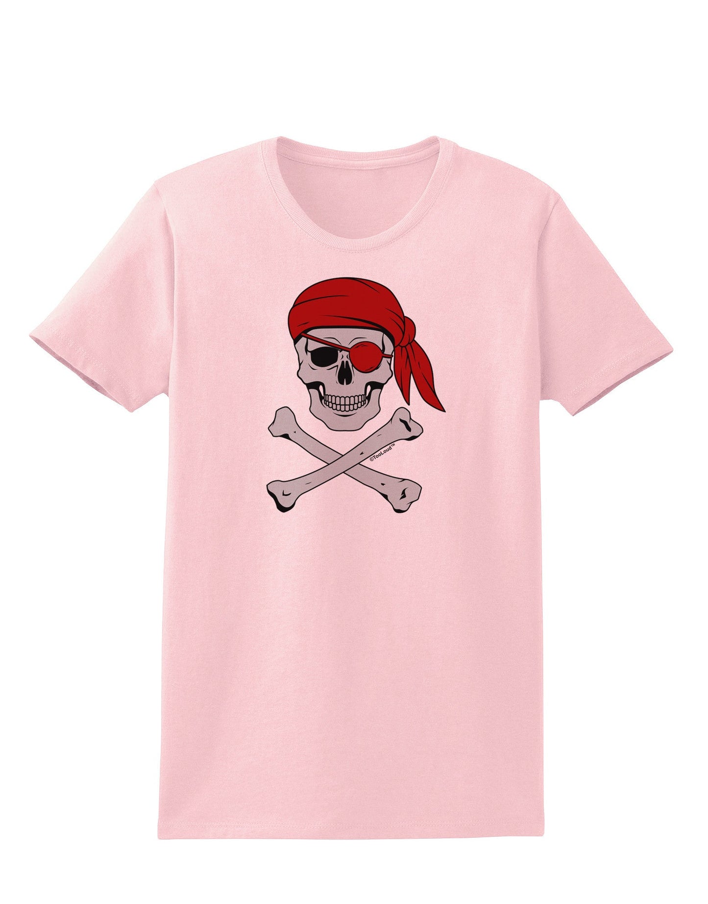 Pirate Skull Womens T-Shirt-Womens T-Shirt-TooLoud-PalePink-X-Small-Davson Sales