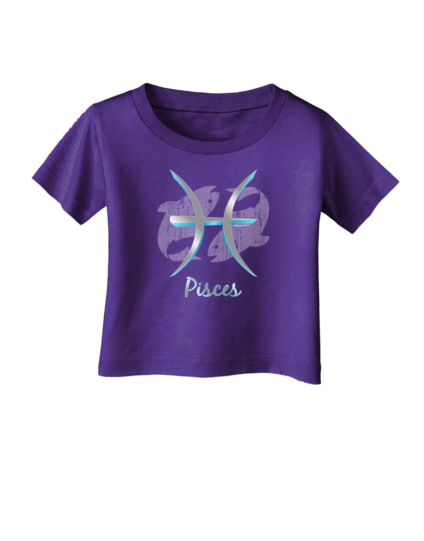 Pisces Symbol Infant T-Shirt Dark-Infant T-Shirt-TooLoud-Purple-06-Months-Davson Sales