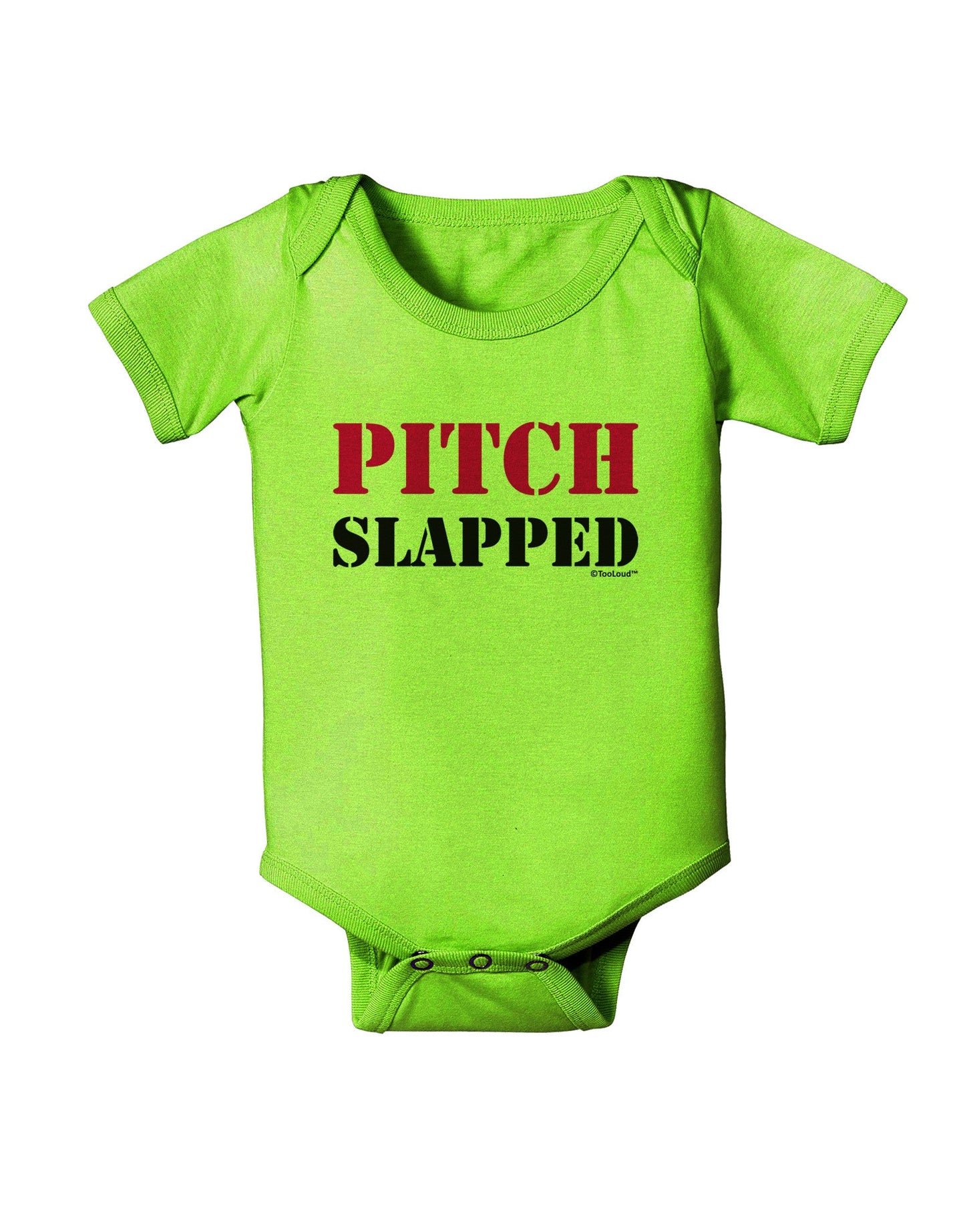 Pitch Slapped - Pink Baby Romper Bodysuit-Baby Romper-TooLoud-Lime-Green-06-Months-Davson Sales