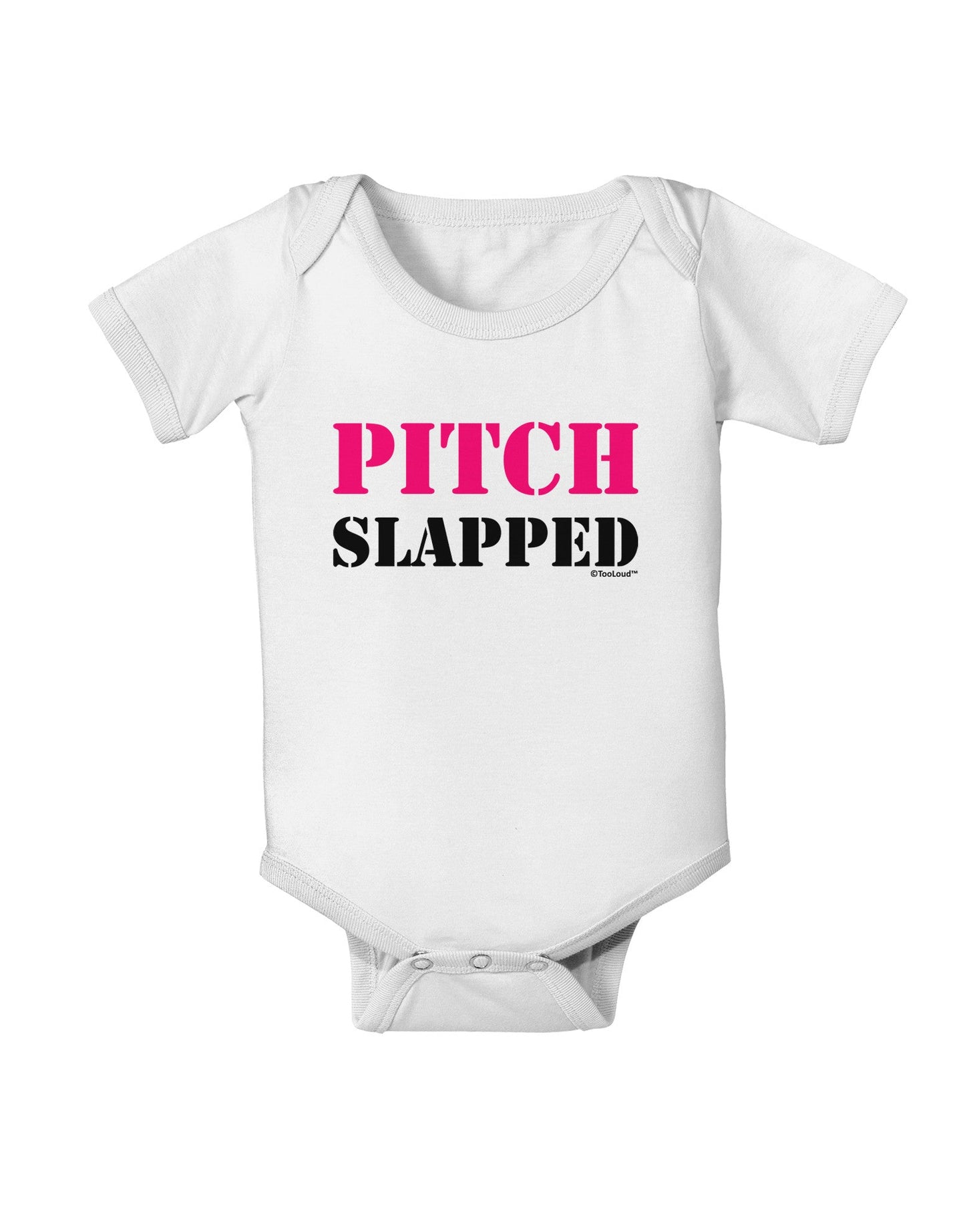 Pitch Slapped - Pink Baby Romper Bodysuit-Baby Romper-TooLoud-White-06-Months-Davson Sales