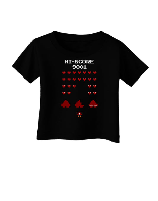 Pixel Heart Invaders Design Infant T-Shirt Dark-Infant T-Shirt-TooLoud-Black-06-Months-Davson Sales