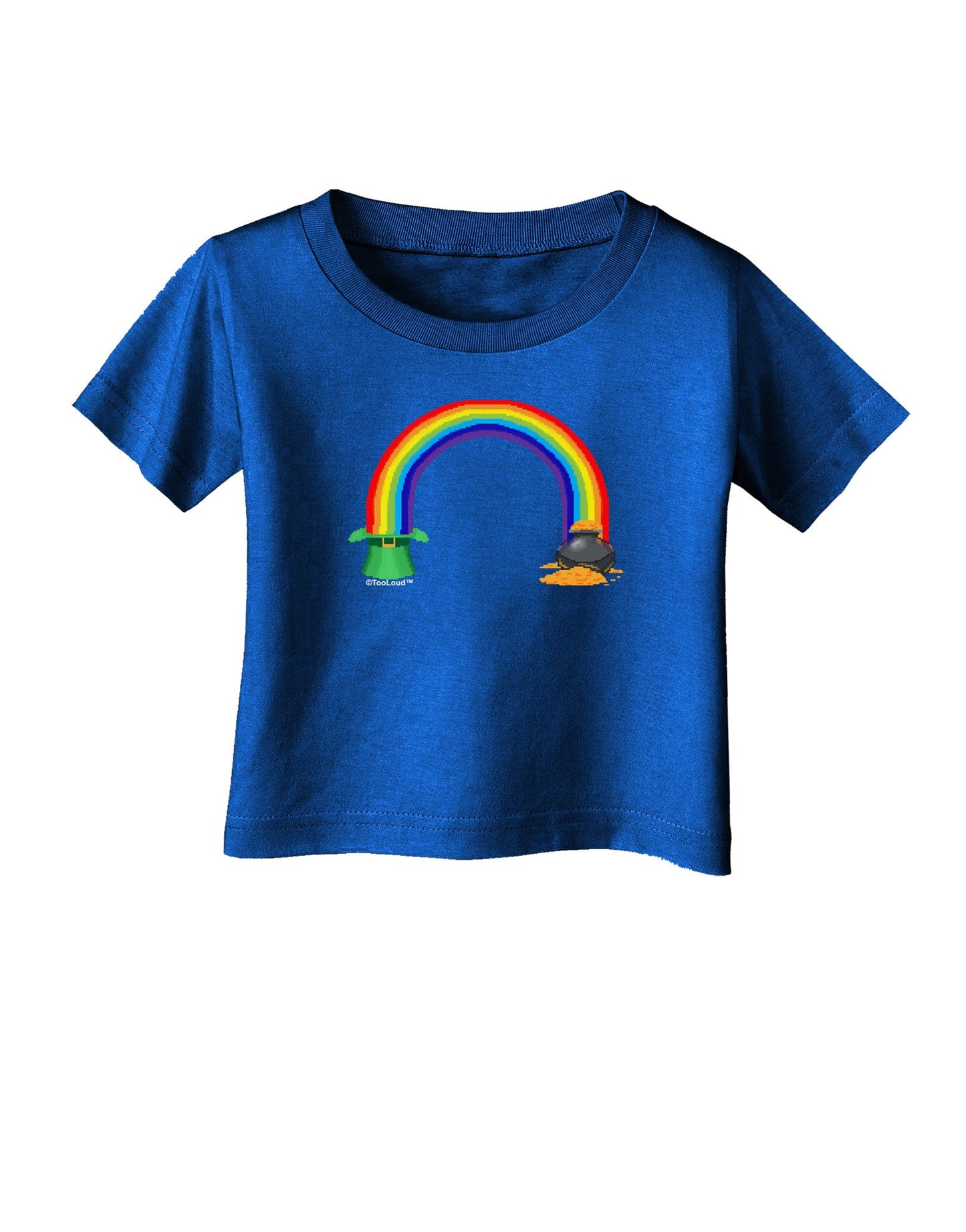 Pixel Pot of Gold Infant T-Shirt Dark-Infant T-Shirt-TooLoud-Royal-Blue-06-Months-Davson Sales