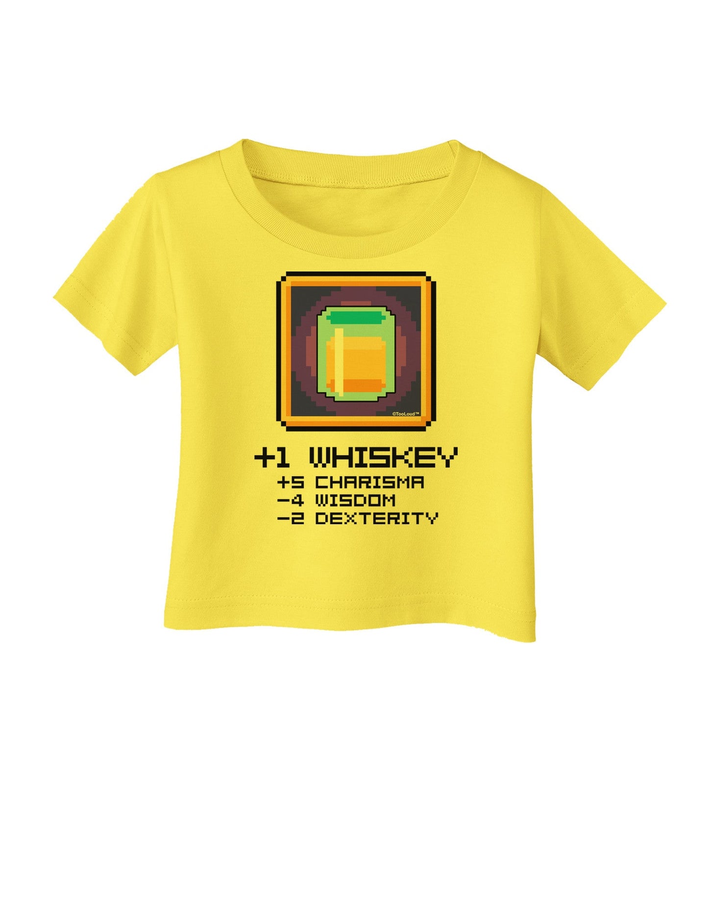 Pixel Whiskey Item Infant T-Shirt-Infant T-Shirt-TooLoud-Yellow-06-Months-Davson Sales
