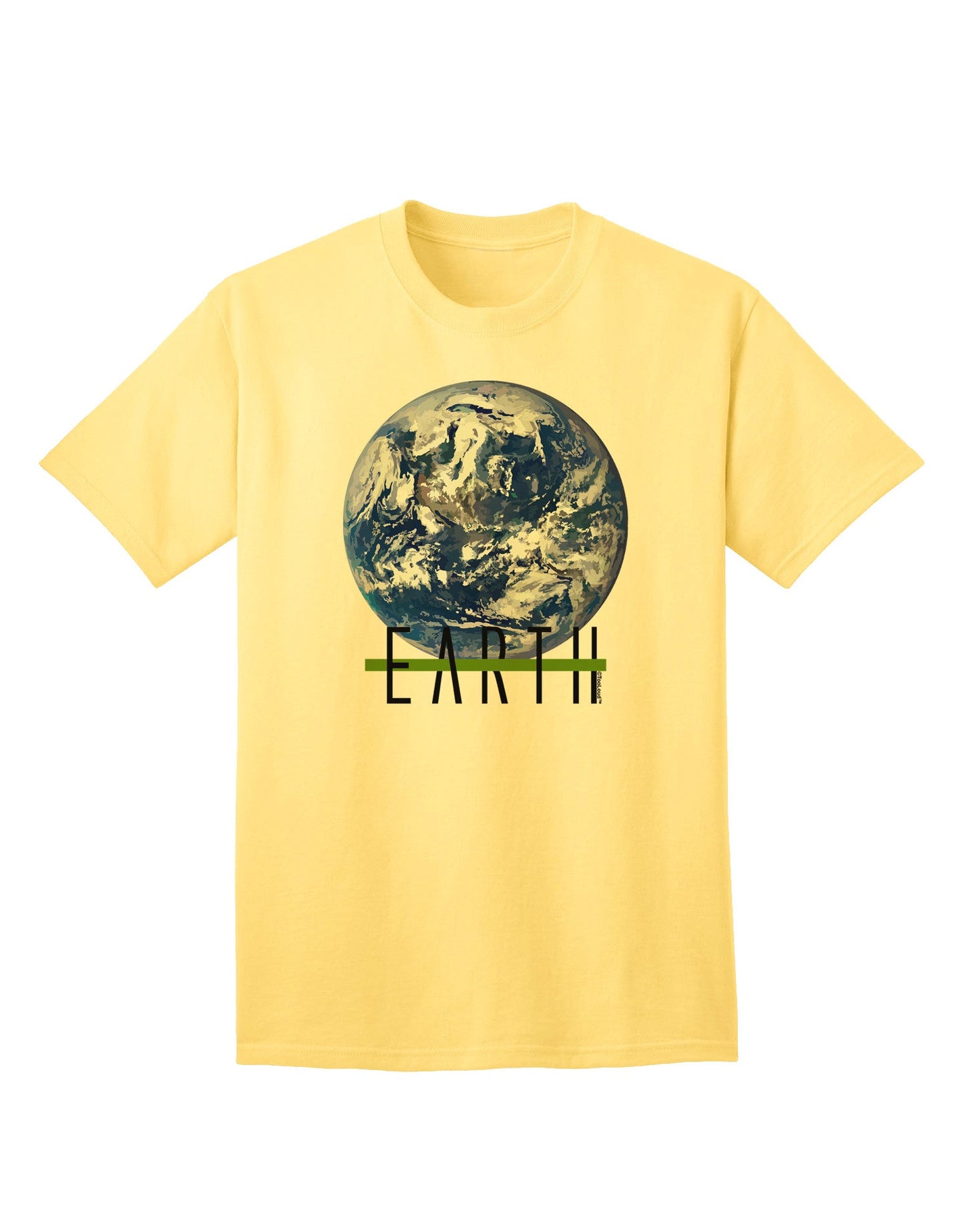 Planet Earth Text Adult T-Shirt-unisex t-shirt-TooLoud-Yellow-Small-Davson Sales