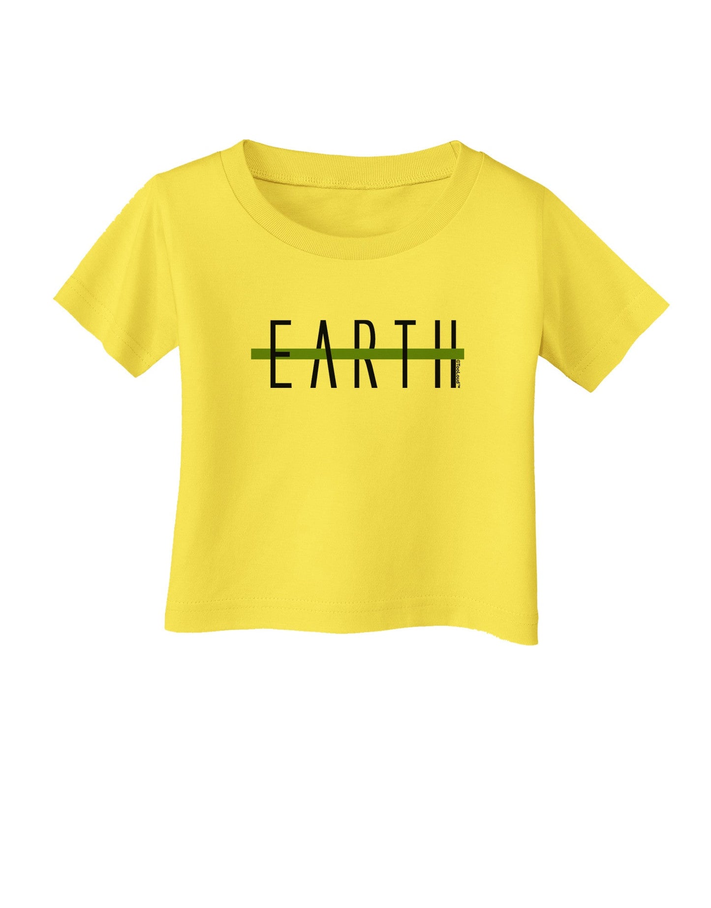 Planet Earth Text Only Infant T-Shirt-Infant T-Shirt-TooLoud-Yellow-06-Months-Davson Sales