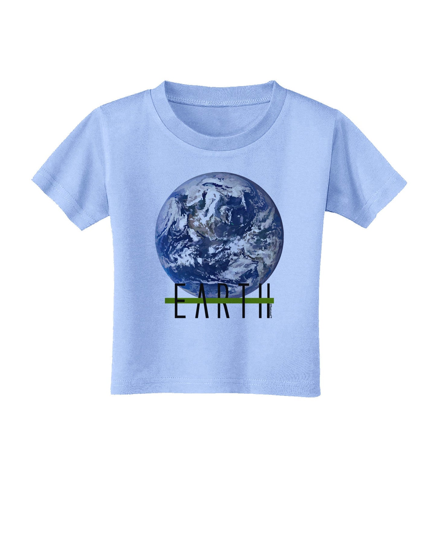 Planet Earth Text Toddler T-Shirt-Toddler T-Shirt-TooLoud-Aquatic-Blue-2T-Davson Sales