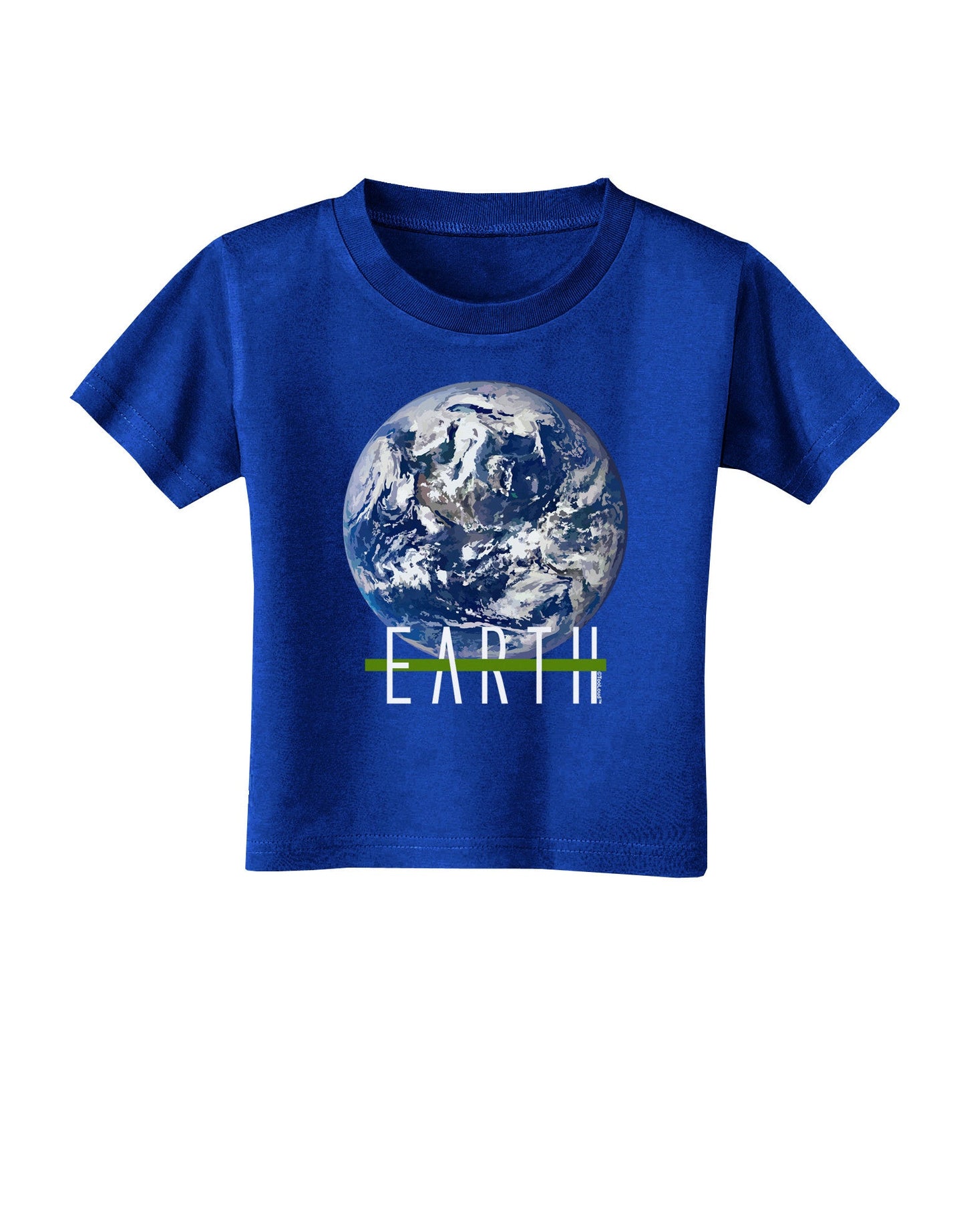 Planet Earth Text Toddler T-Shirt Dark-Toddler T-Shirt-TooLoud-Royal-Blue-2T-Davson Sales