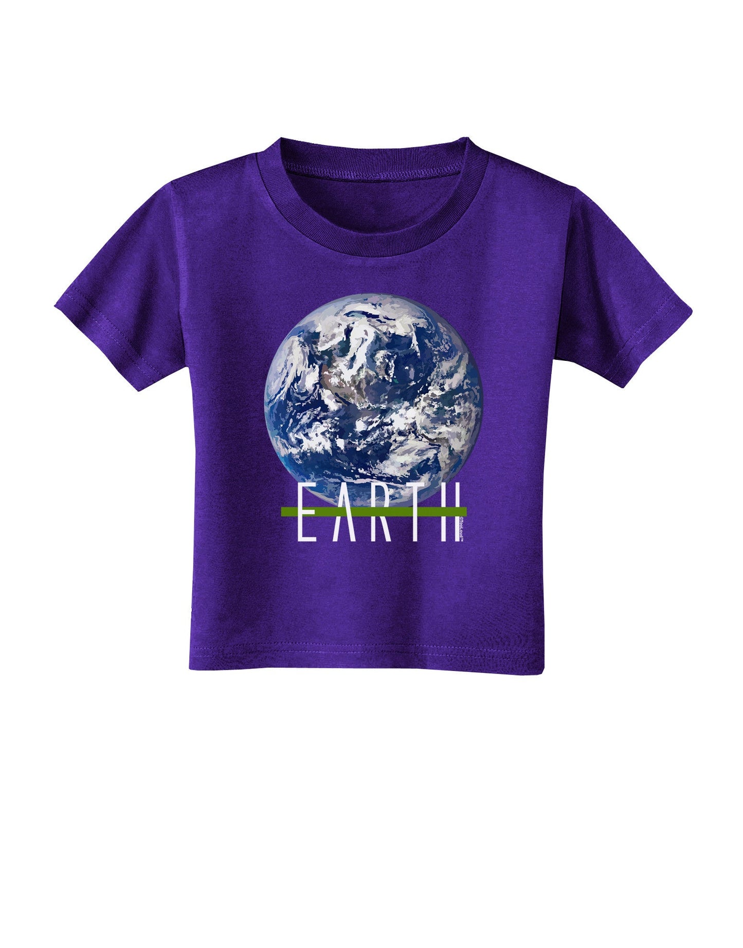 Planet Earth Text Toddler T-Shirt Dark-Toddler T-Shirt-TooLoud-Purple-2T-Davson Sales