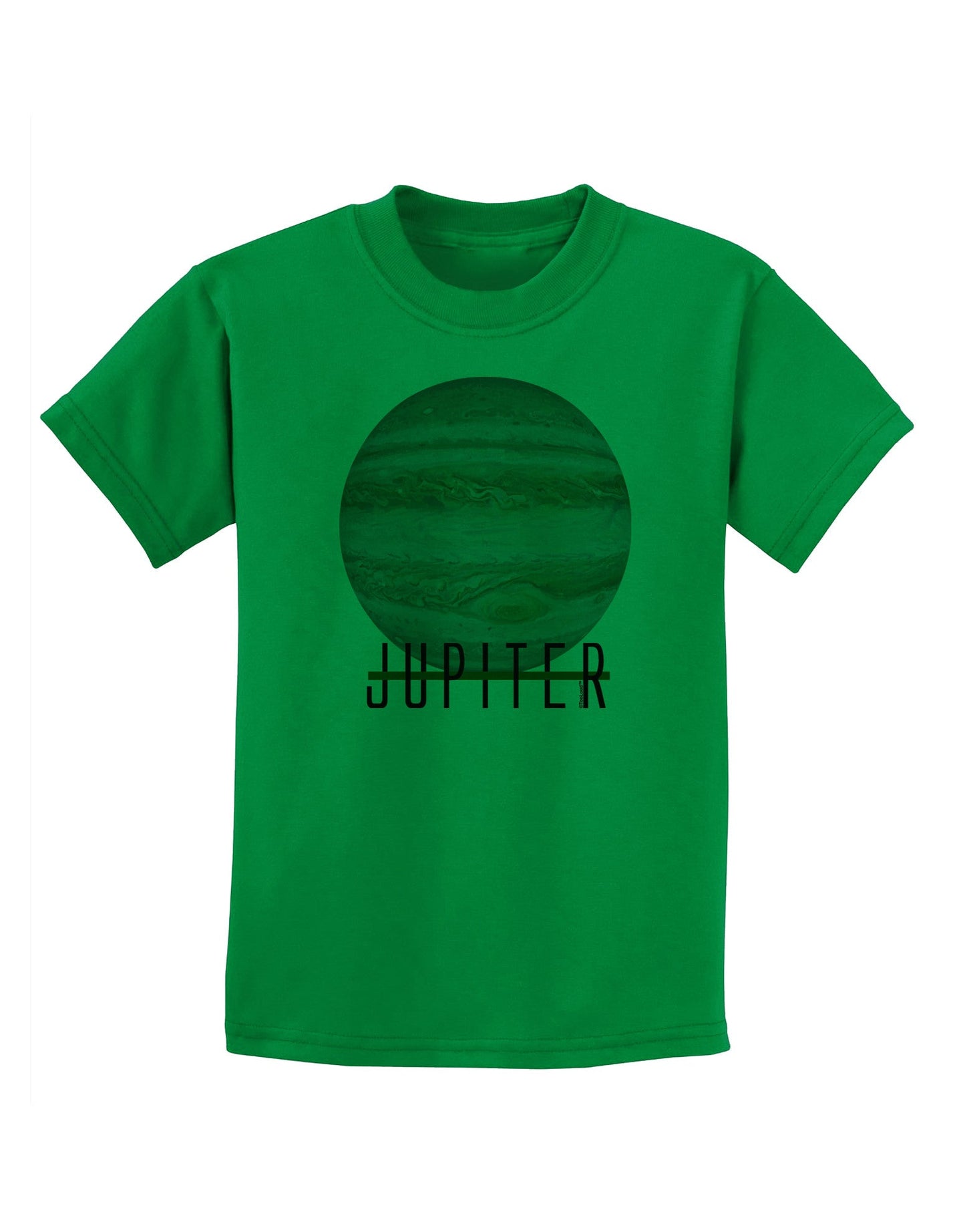 Planet Jupiter Earth Text Childrens T-Shirt-Childrens T-Shirt-TooLoud-Kelly-Green-X-Small-Davson Sales