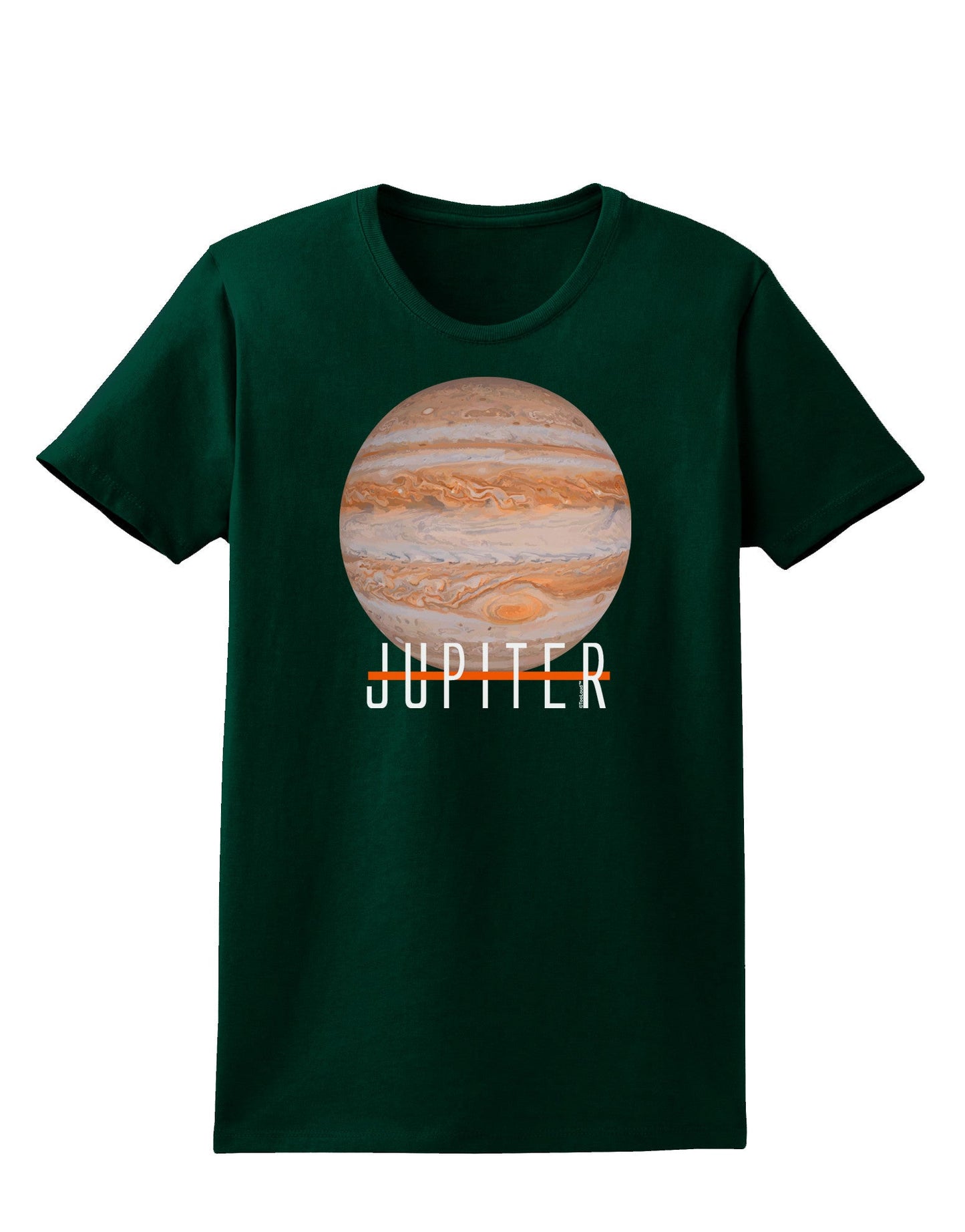 Planet Jupiter Earth Text Womens Dark T-Shirt-TooLoud-Forest-Green-Small-Davson Sales