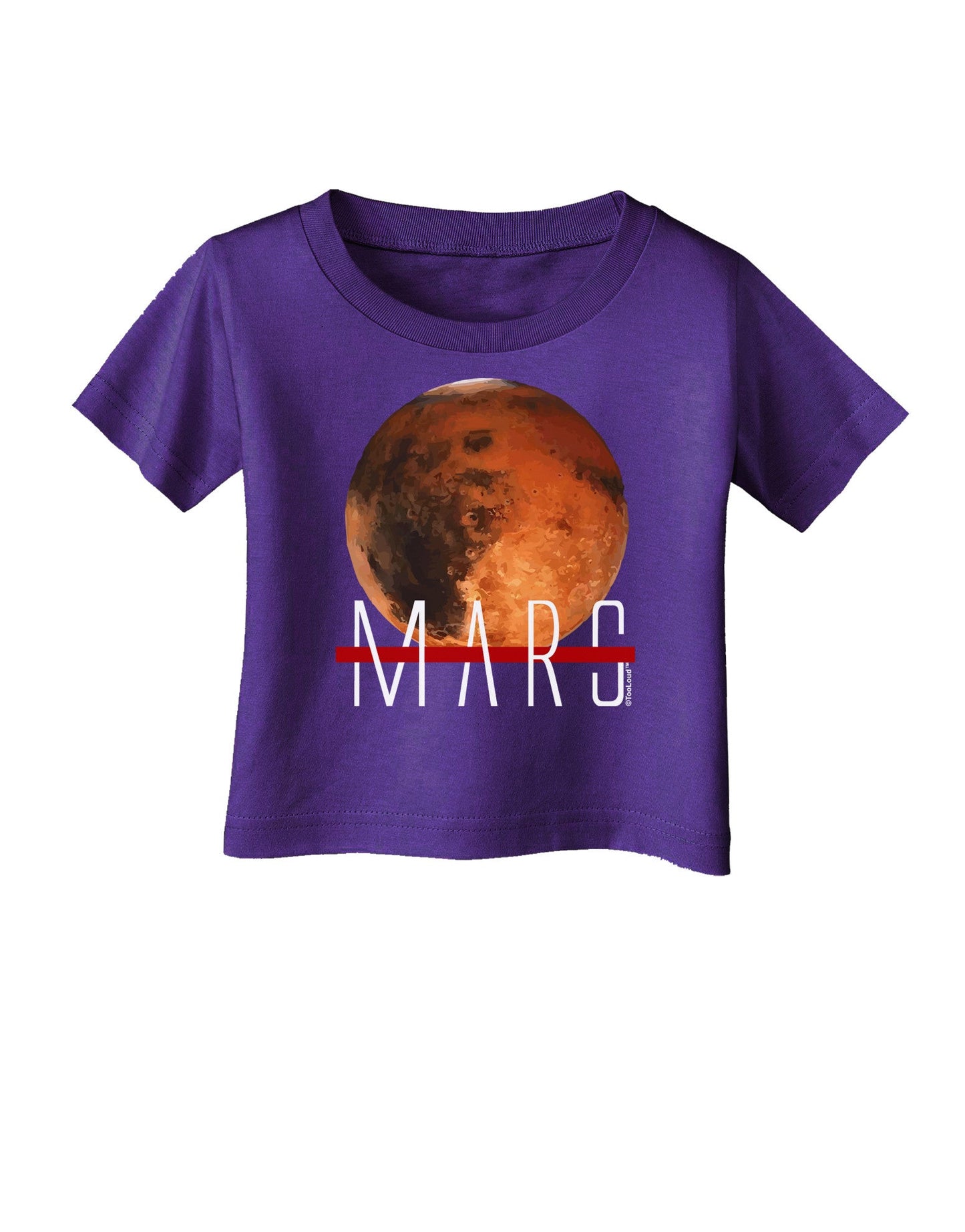 Planet Mars Text Infant T-Shirt Dark-Infant T-Shirt-TooLoud-Purple-06-Months-Davson Sales