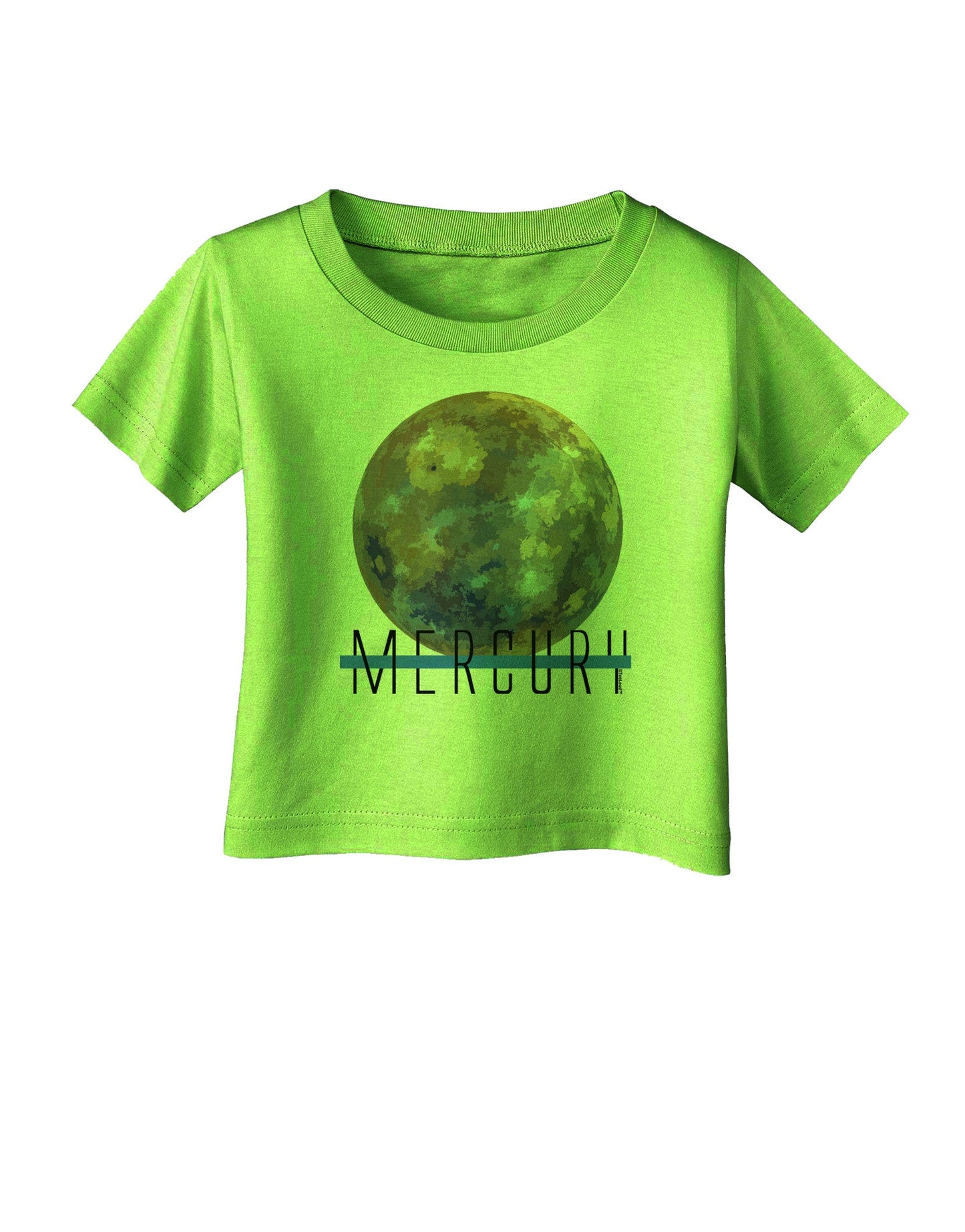 Planet Mercury Text Infant T-Shirt-Infant T-Shirt-TooLoud-Lime-Green-06-Months-Davson Sales