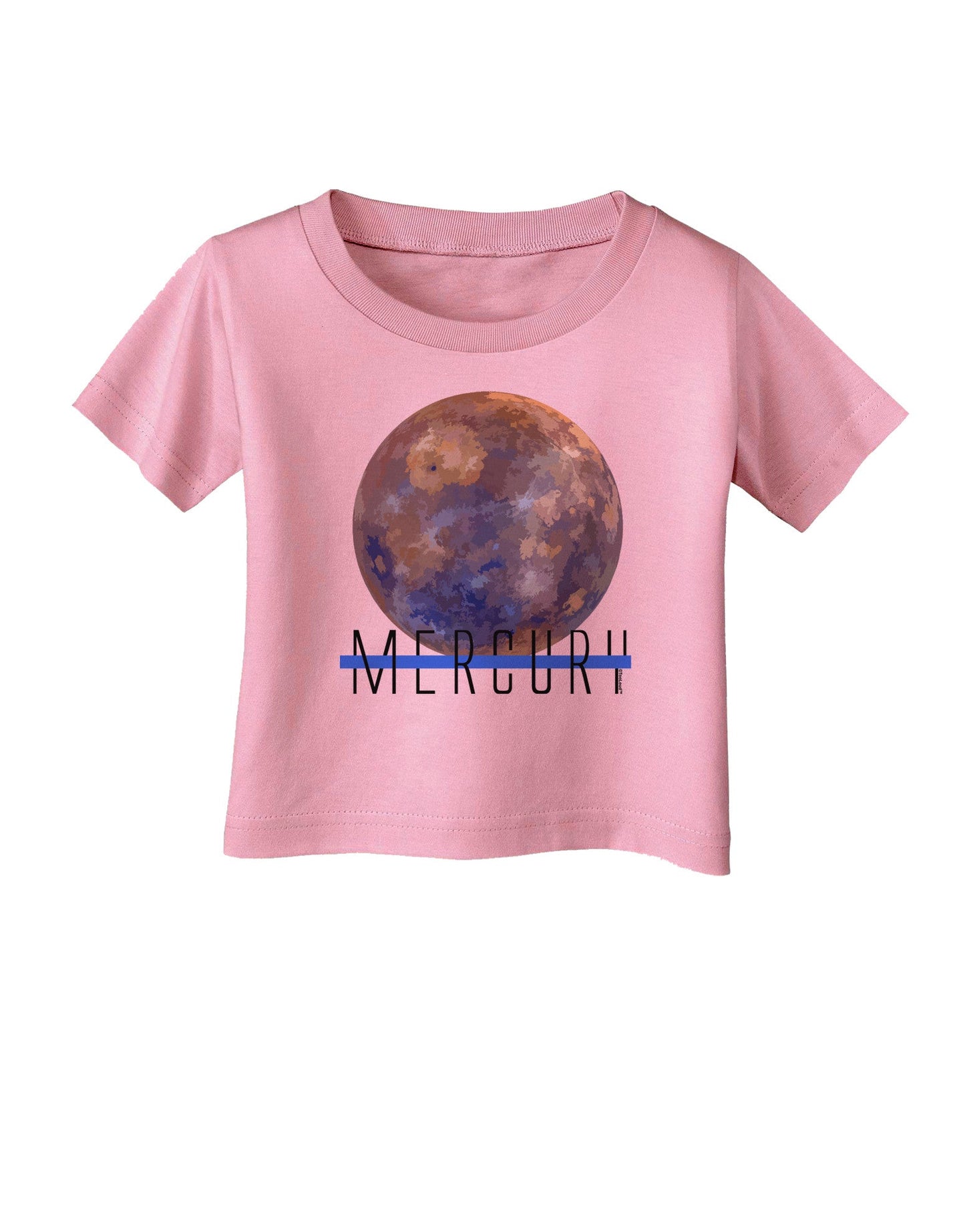 Planet Mercury Text Infant T-Shirt-Infant T-Shirt-TooLoud-Candy-Pink-06-Months-Davson Sales