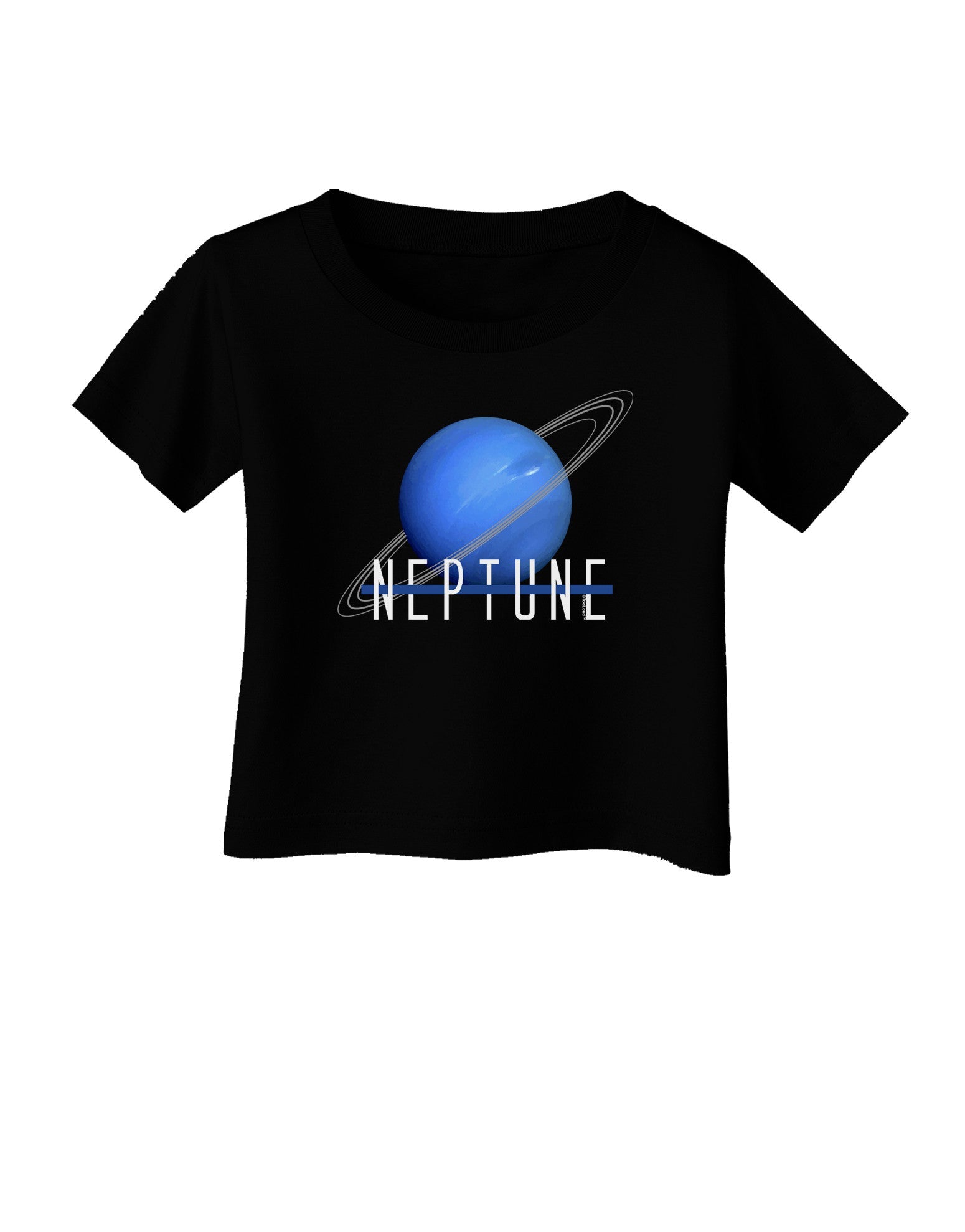 Planet Neptune Text Dark Infant T-Shirt Dark-Infant T-Shirt-TooLoud-Black-06-Months-Davson Sales