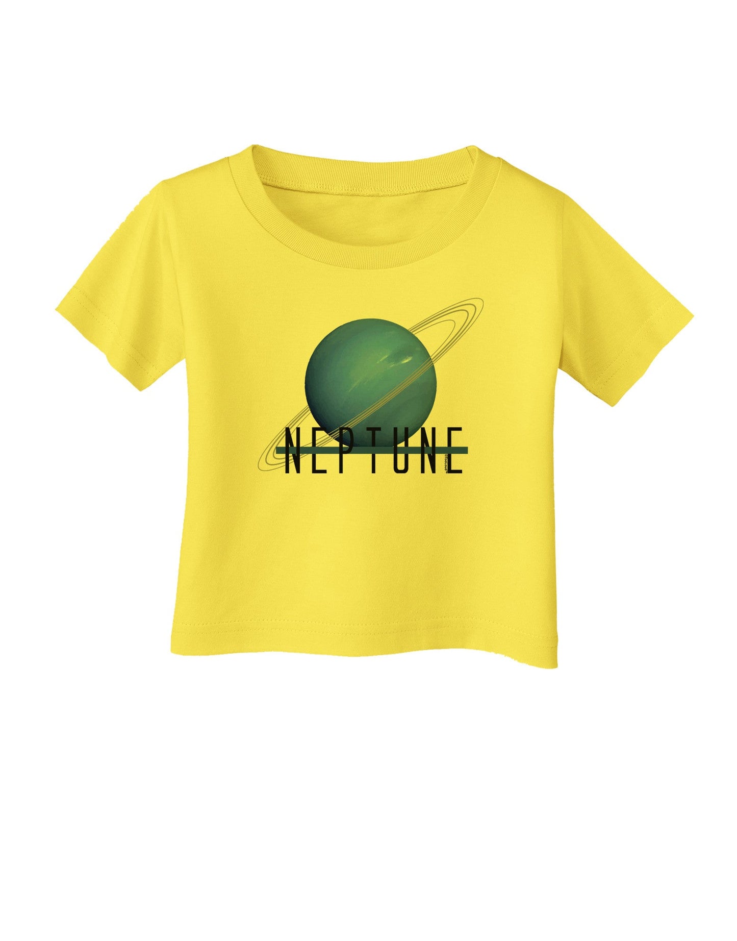 Planet Neptune Text Infant T-Shirt-Infant T-Shirt-TooLoud-Yellow-06-Months-Davson Sales