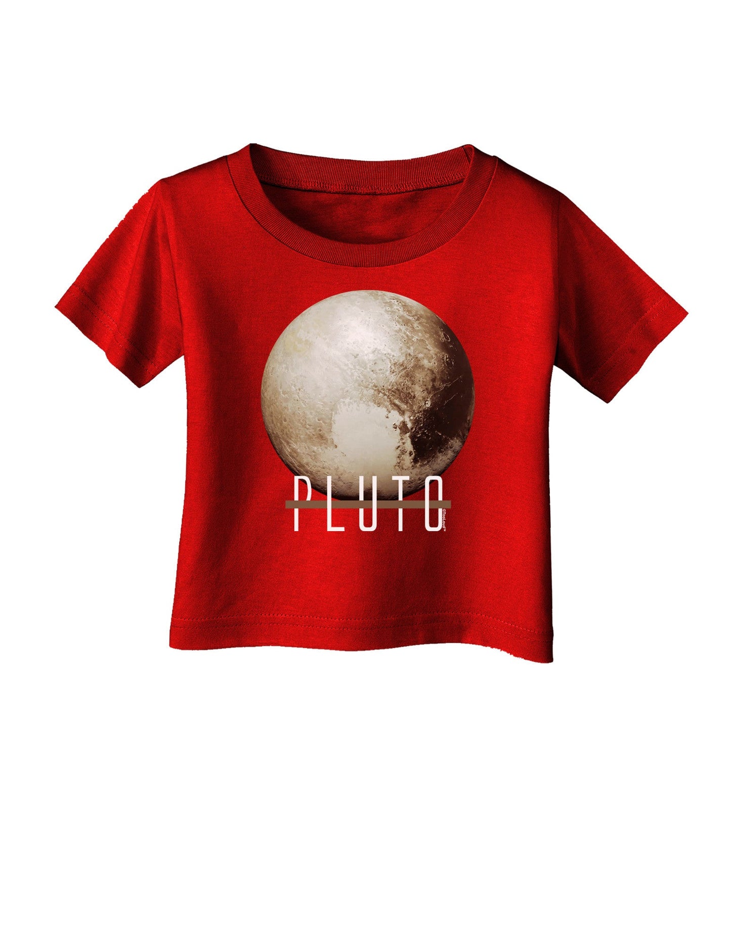 Planet Pluto Text Dark Infant T-Shirt Dark-Infant T-Shirt-TooLoud-Red-06-Months-Davson Sales