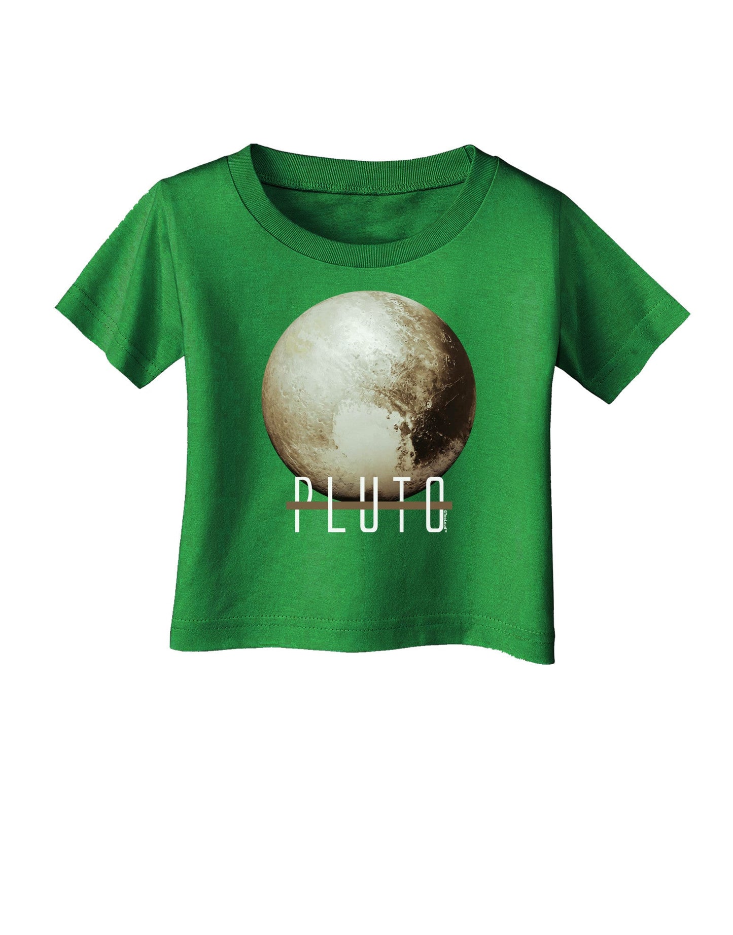 Planet Pluto Text Dark Infant T-Shirt Dark-Infant T-Shirt-TooLoud-Clover-Green-06-Months-Davson Sales