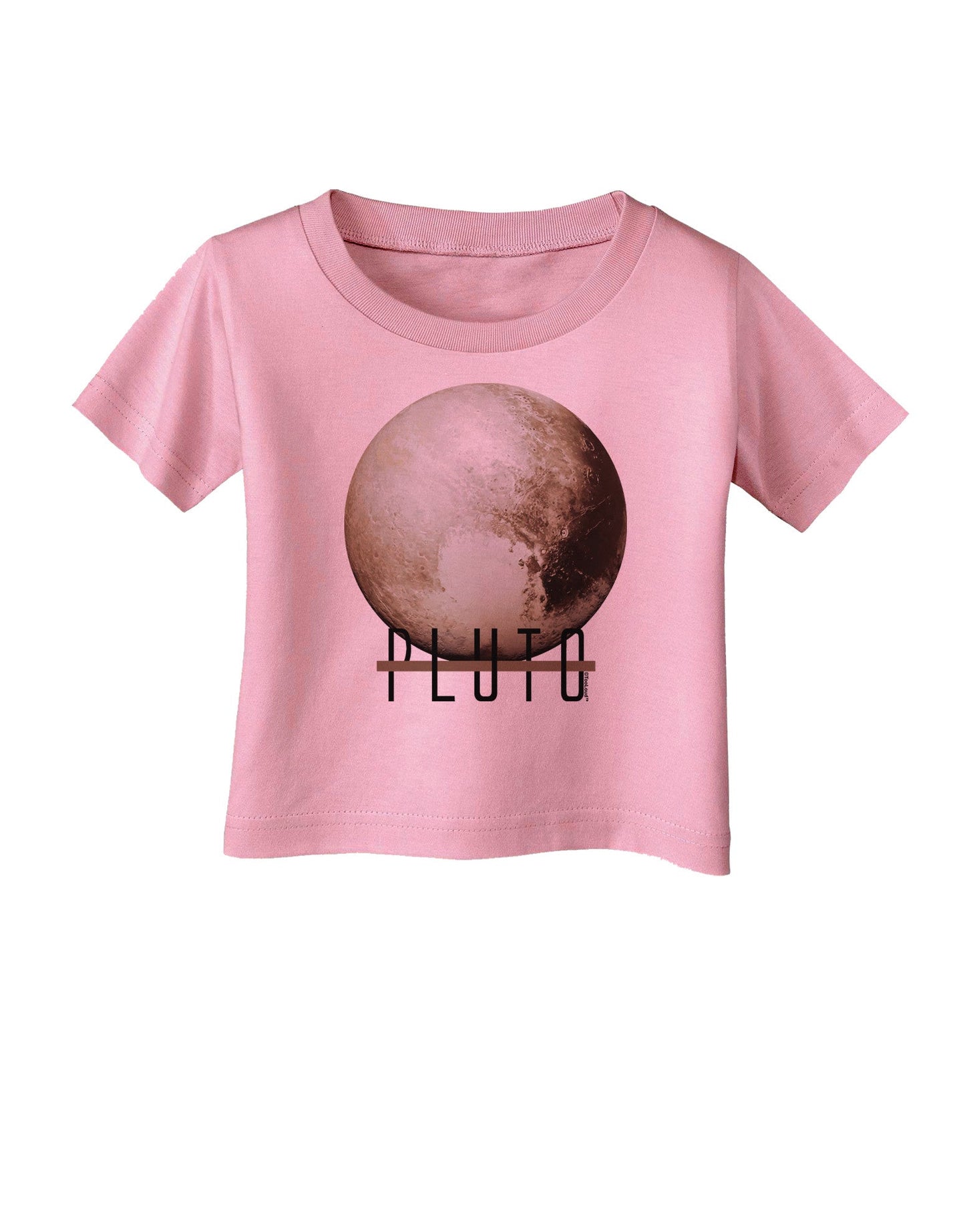 Planet Pluto Text Infant T-Shirt-Infant T-Shirt-TooLoud-Candy-Pink-06-Months-Davson Sales