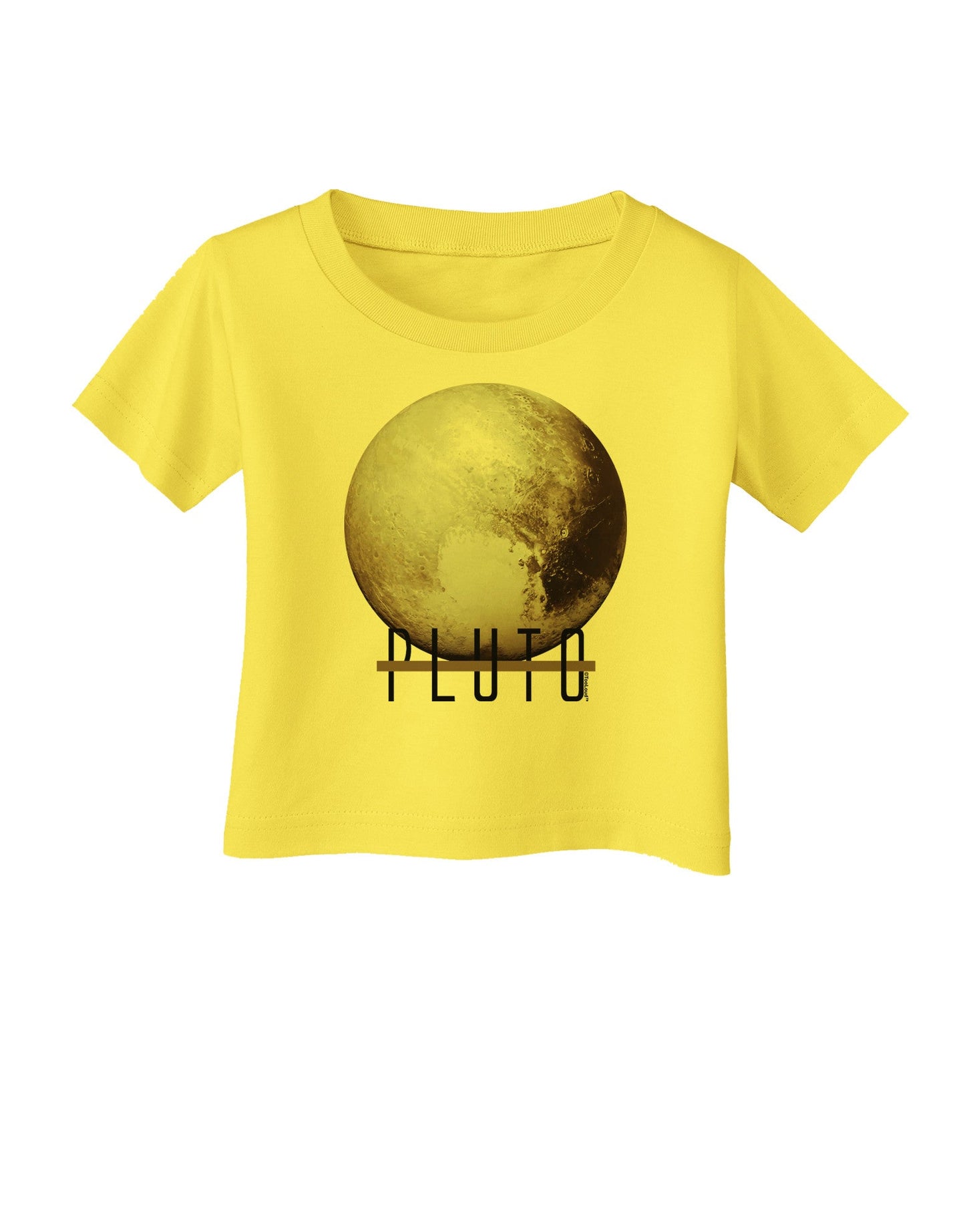 Planet Pluto Text Infant T-Shirt-Infant T-Shirt-TooLoud-Yellow-06-Months-Davson Sales