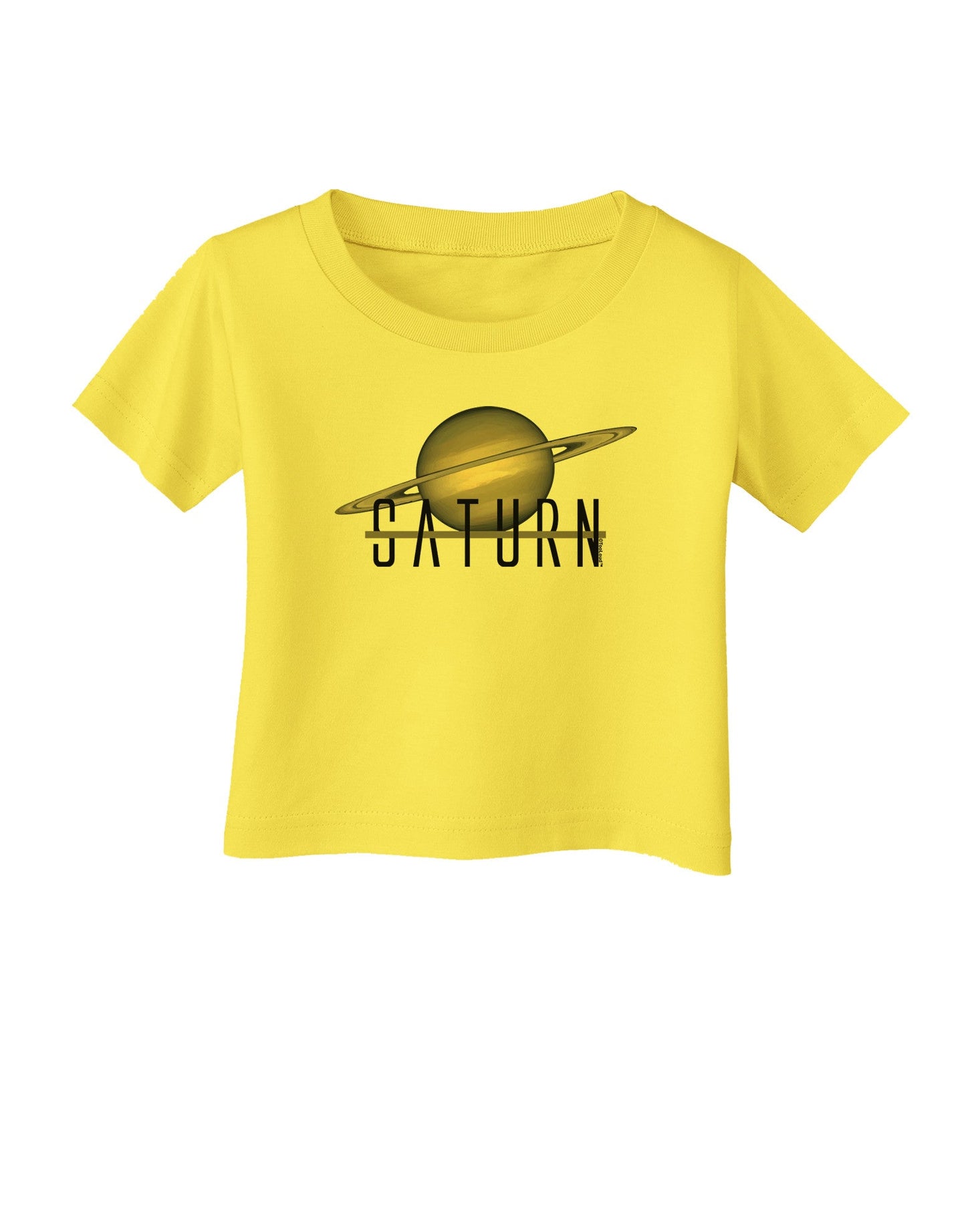 Planet Saturn Text Infant T-Shirt-Infant T-Shirt-TooLoud-Yellow-06-Months-Davson Sales