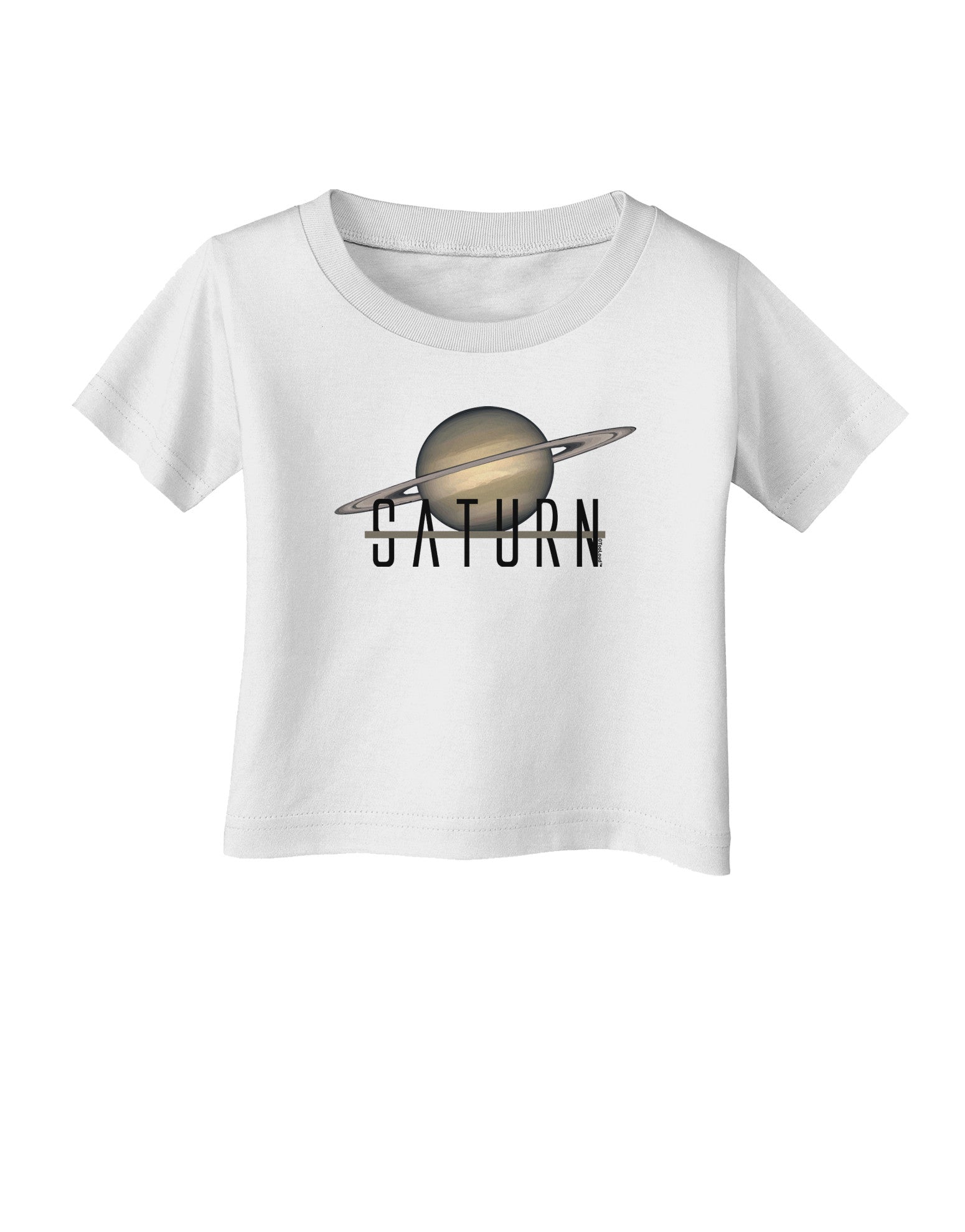 Planet Saturn Text Infant T-Shirt-Infant T-Shirt-TooLoud-White-06-Months-Davson Sales