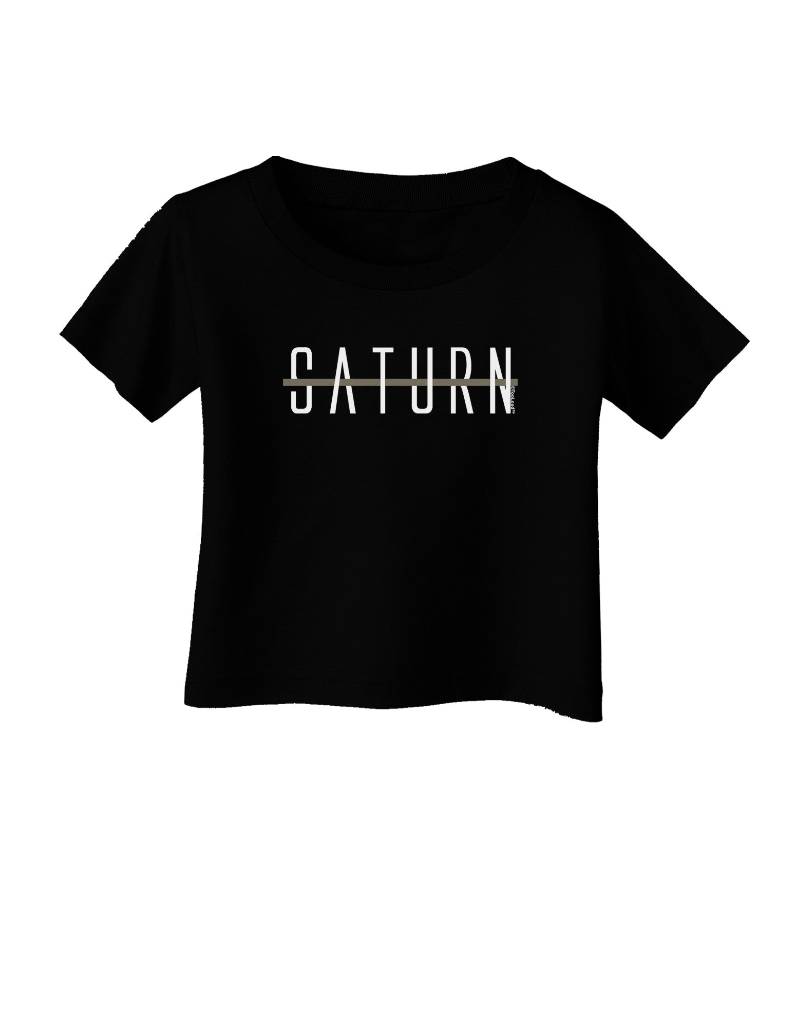 Planet Saturn Text Only Infant T-Shirt Dark-Infant T-Shirt-TooLoud-Black-06-Months-Davson Sales