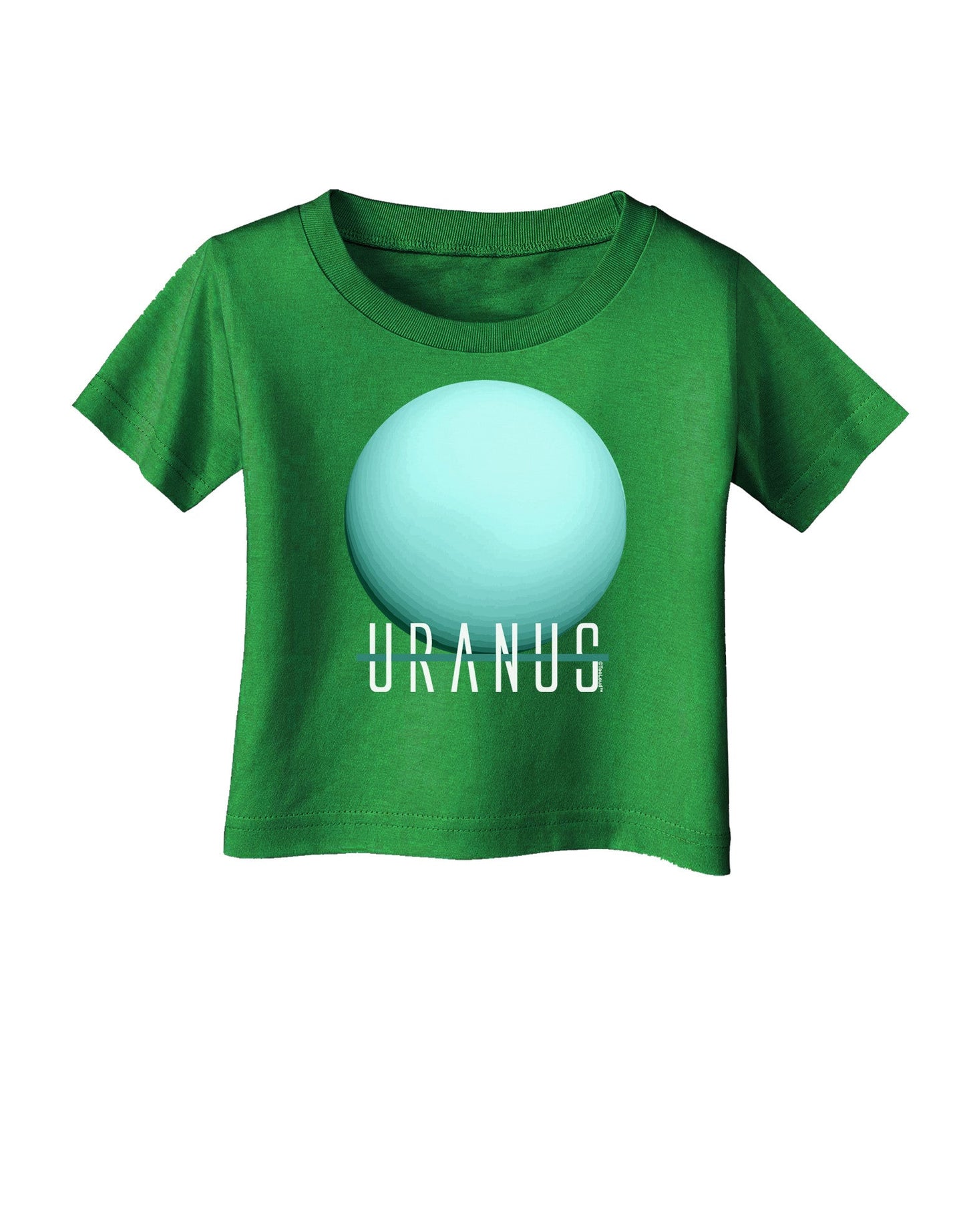 Planet Uranus Text Infant T-Shirt Dark-Infant T-Shirt-TooLoud-Clover-Green-06-Months-Davson Sales