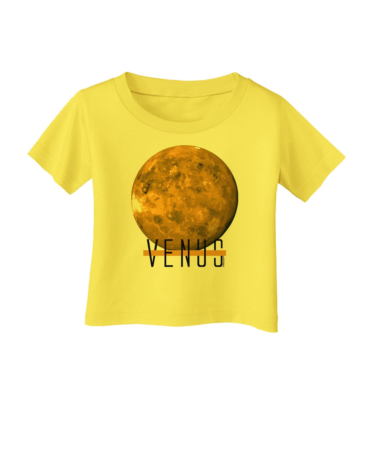 Planet Venus Text Infant T-Shirt-Infant T-Shirt-TooLoud-Yellow-06-Months-Davson Sales