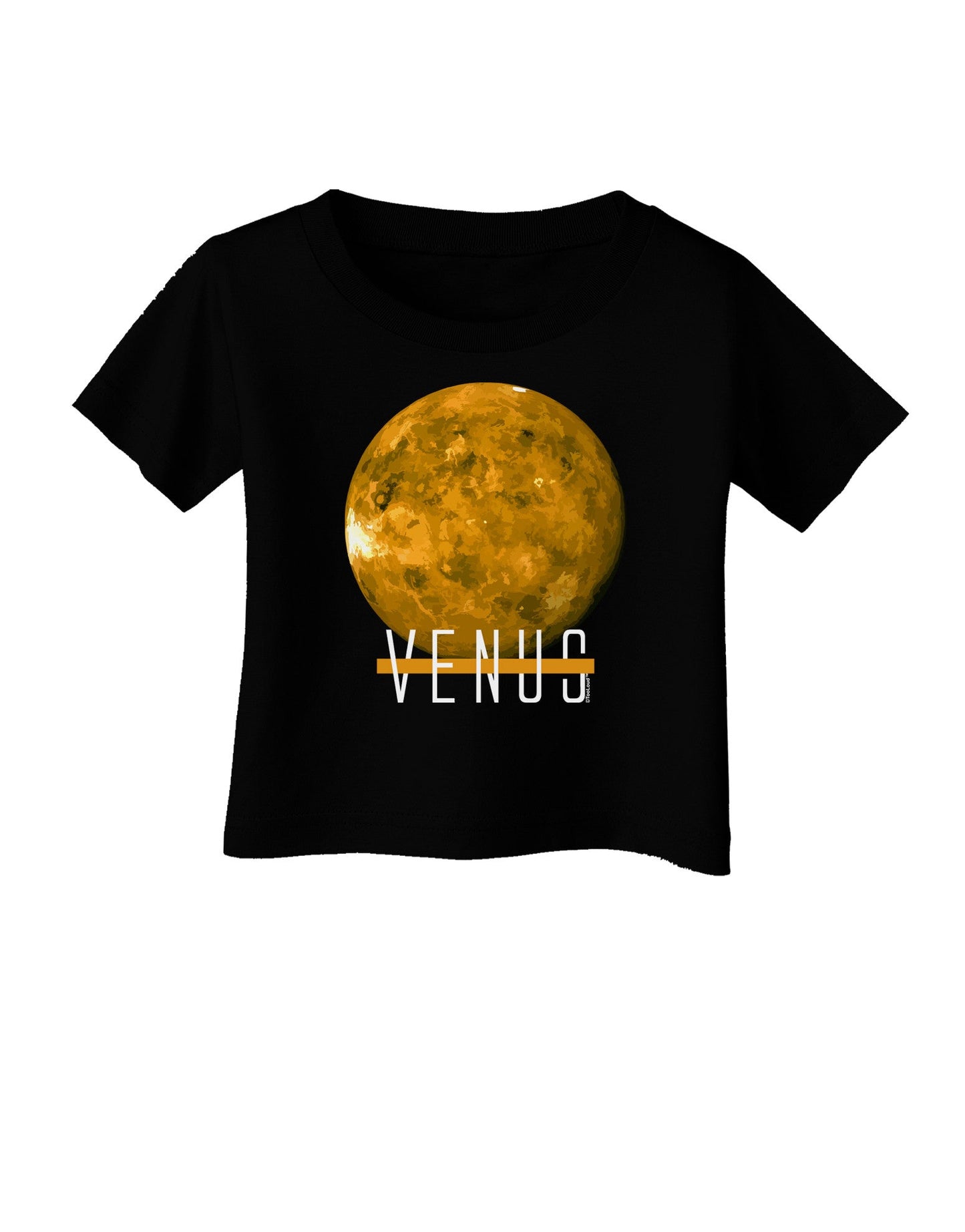 Planet Venus Text Infant T-Shirt Dark-Infant T-Shirt-TooLoud-Black-06-Months-Davson Sales