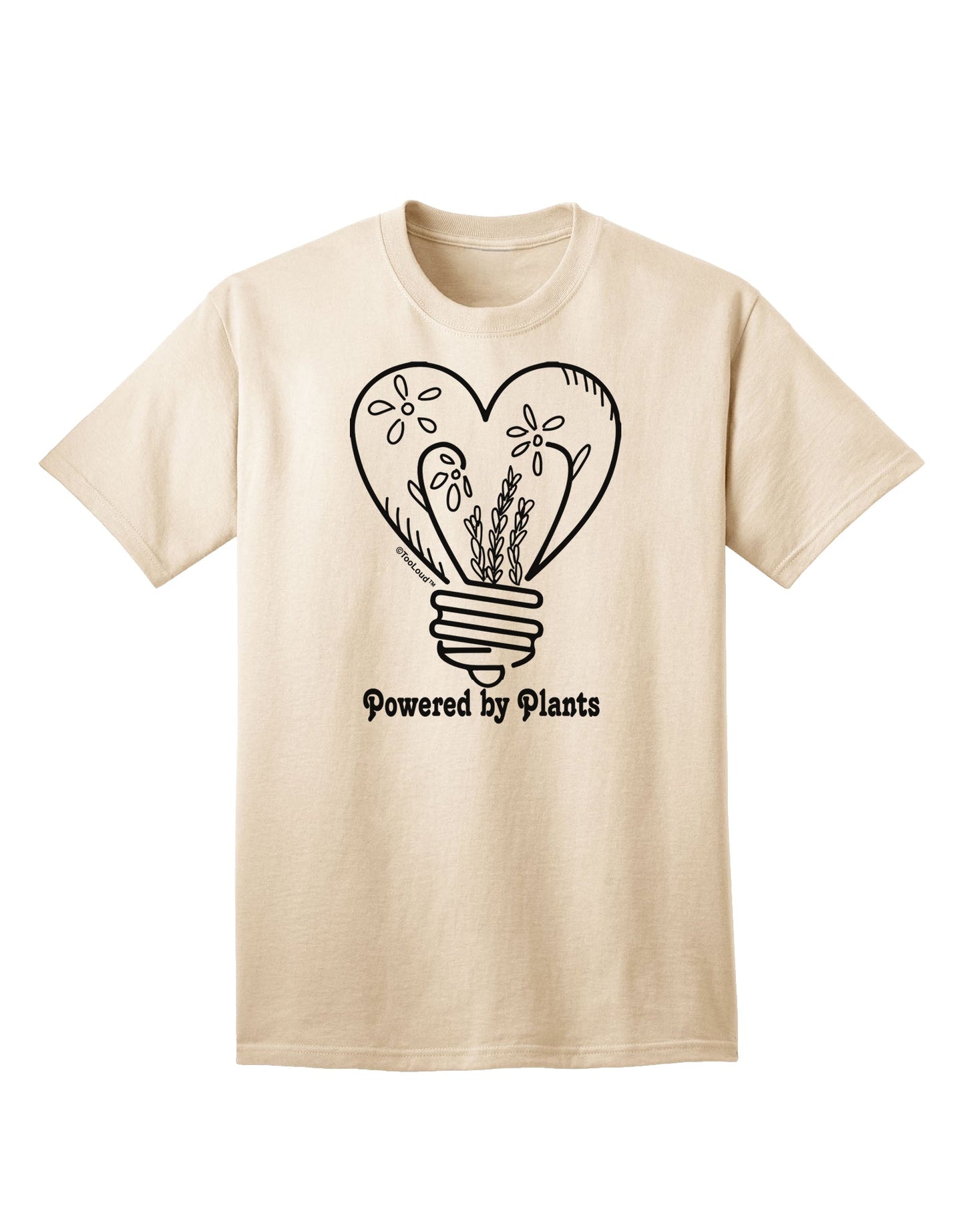 Plant-Powered Adult T-Shirt-Mens T-shirts-TooLoud-Natural-Small-Davson Sales